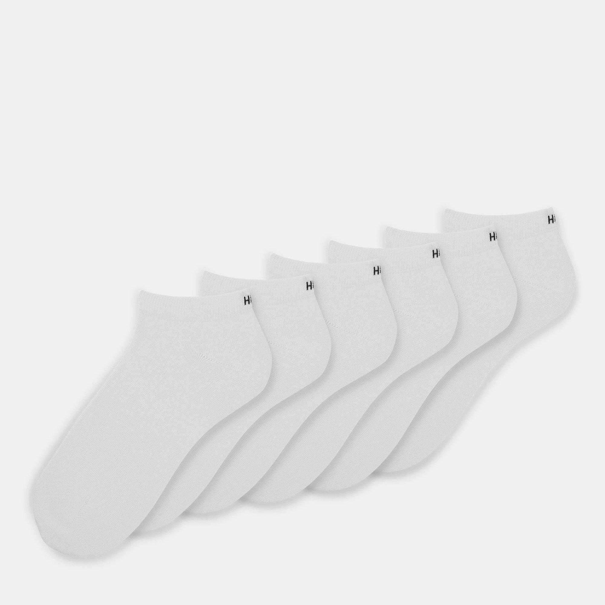 White 100 - Hugo - Men's Cotton Blend 6-Pack Trainer Socks - 4