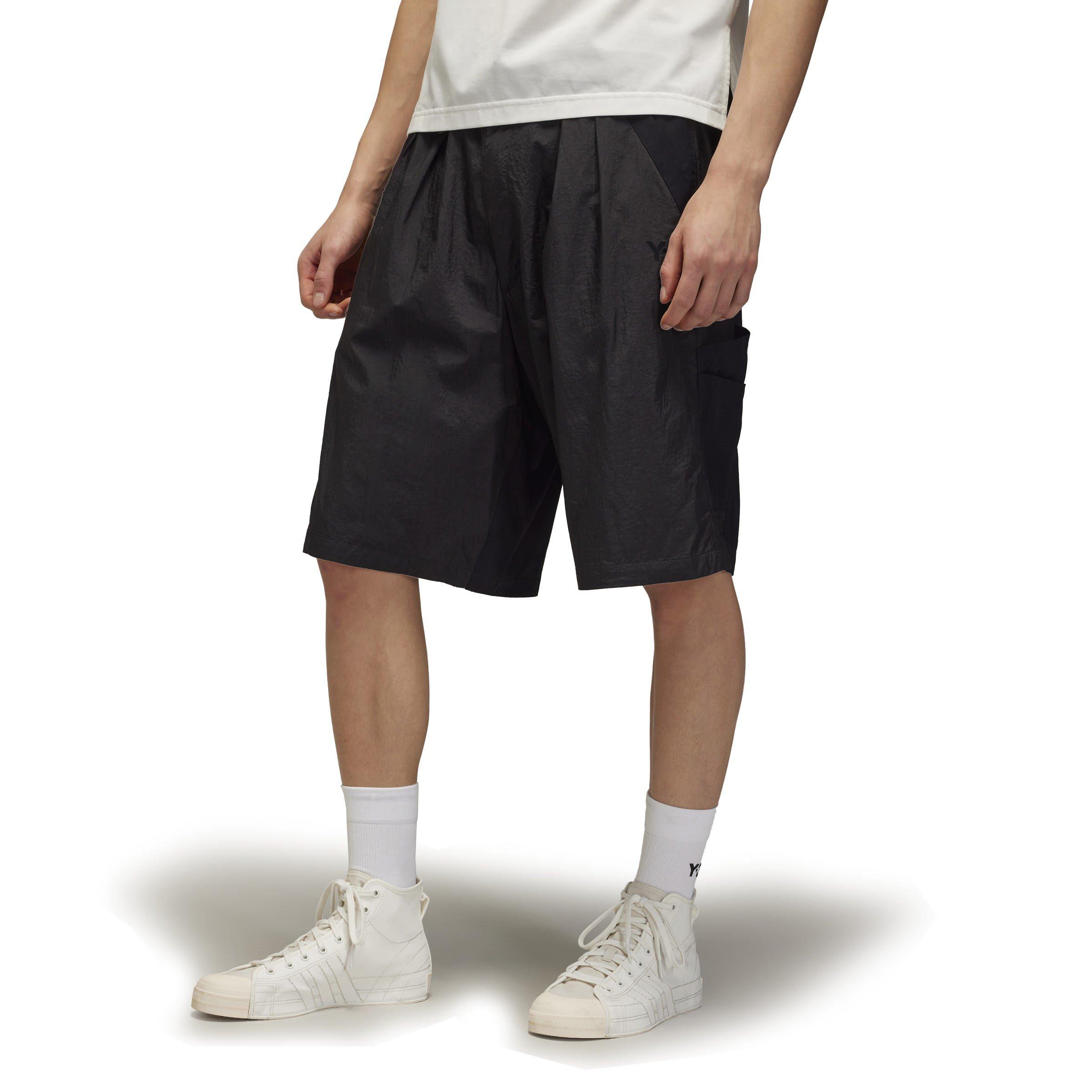 Black - Y3 - Men's Nylon Woven Tracksuit Shorts - 1