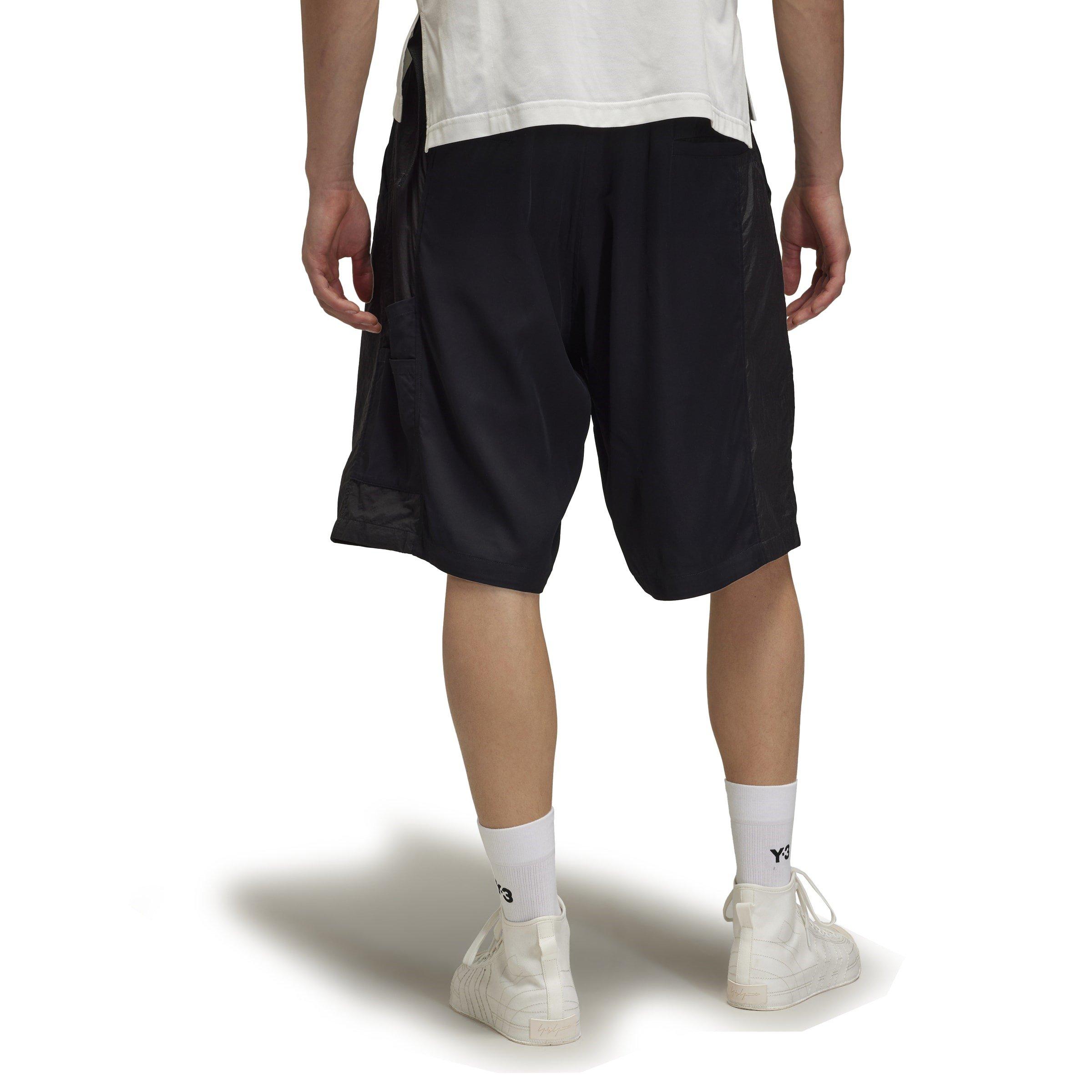 Black - Y3 - Men's Nylon Woven Tracksuit Shorts - 2