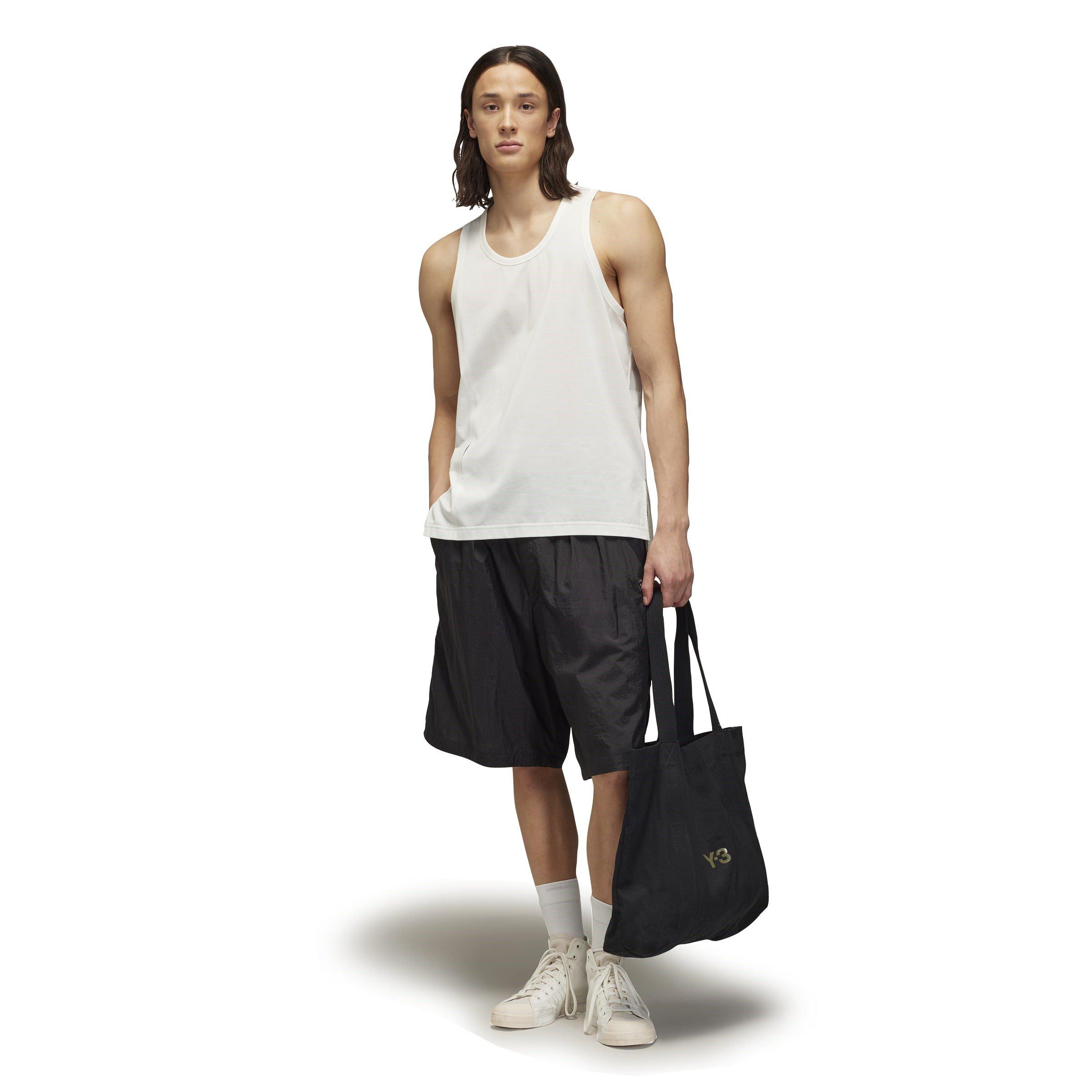 Black - Y3 - Men's Nylon Woven Tracksuit Shorts - 3