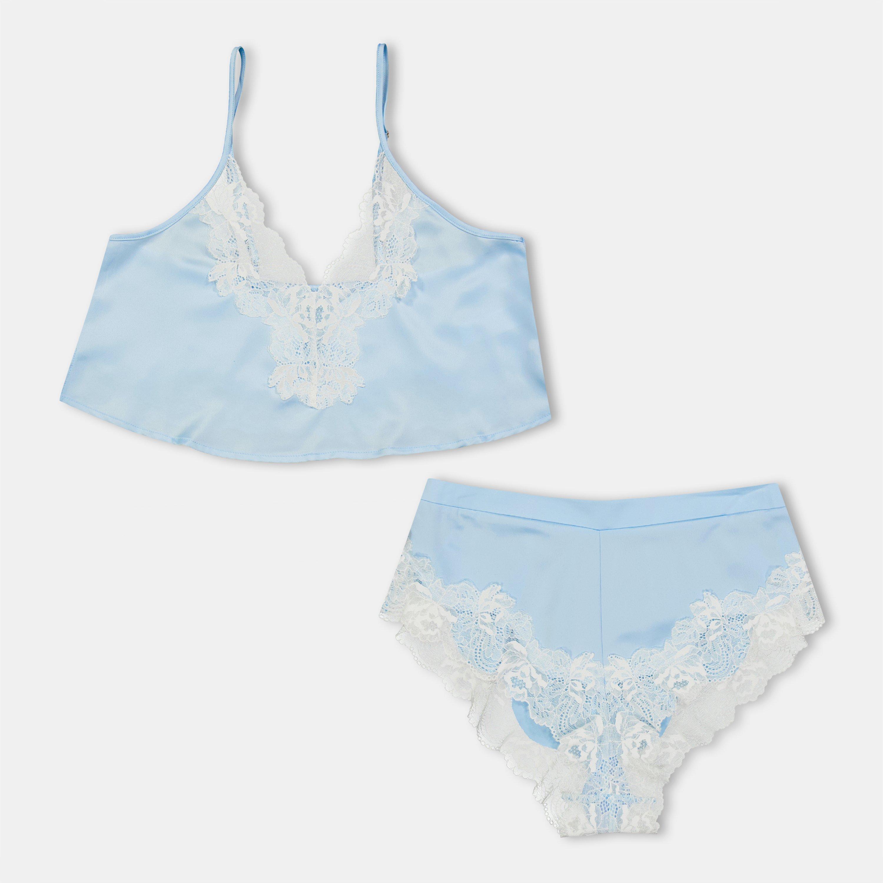 Ice Water Blue - Bluebella - Isabella Luxury Satin Cami and Short Set - 1