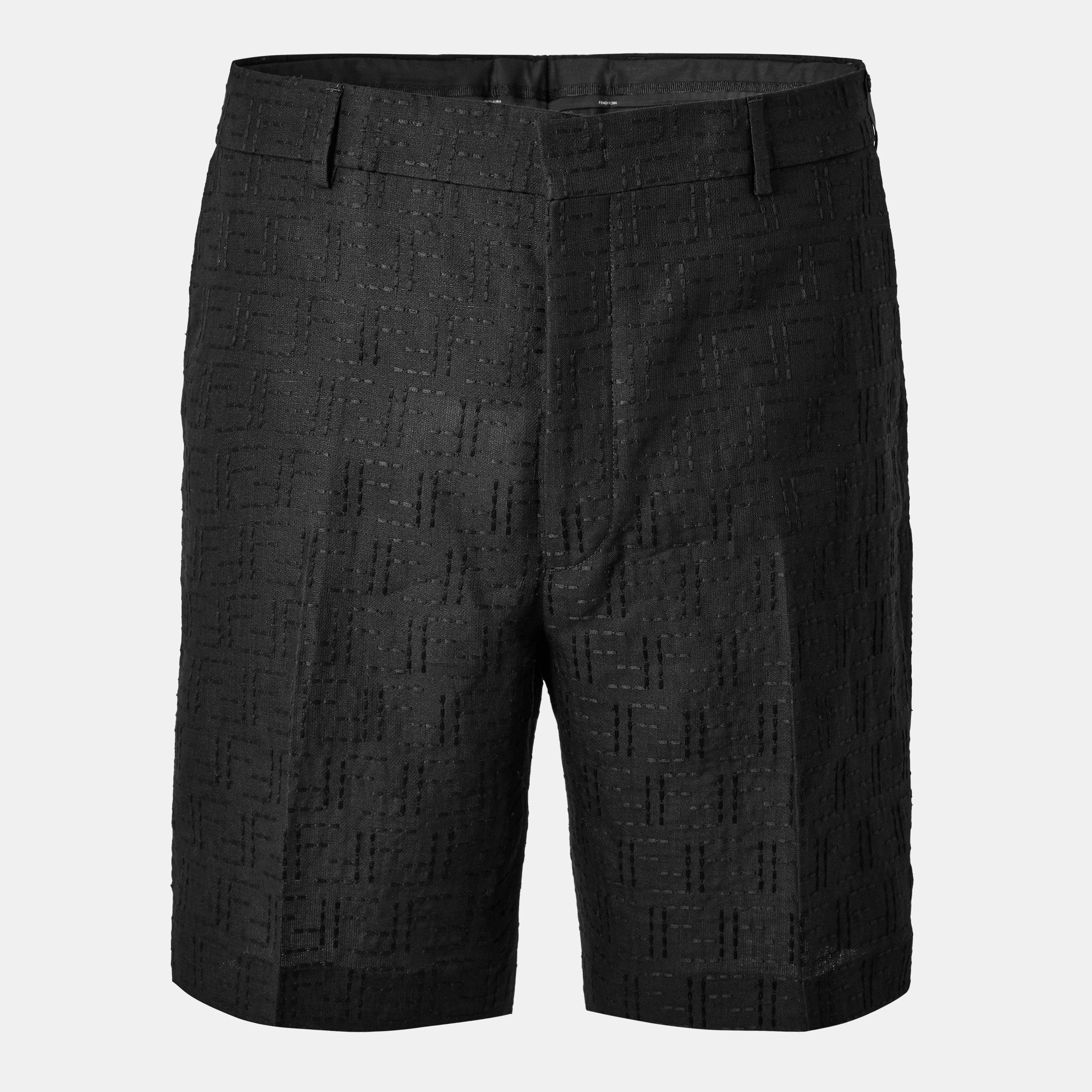 Fendi Linen Shorts - Black - Size M (48)