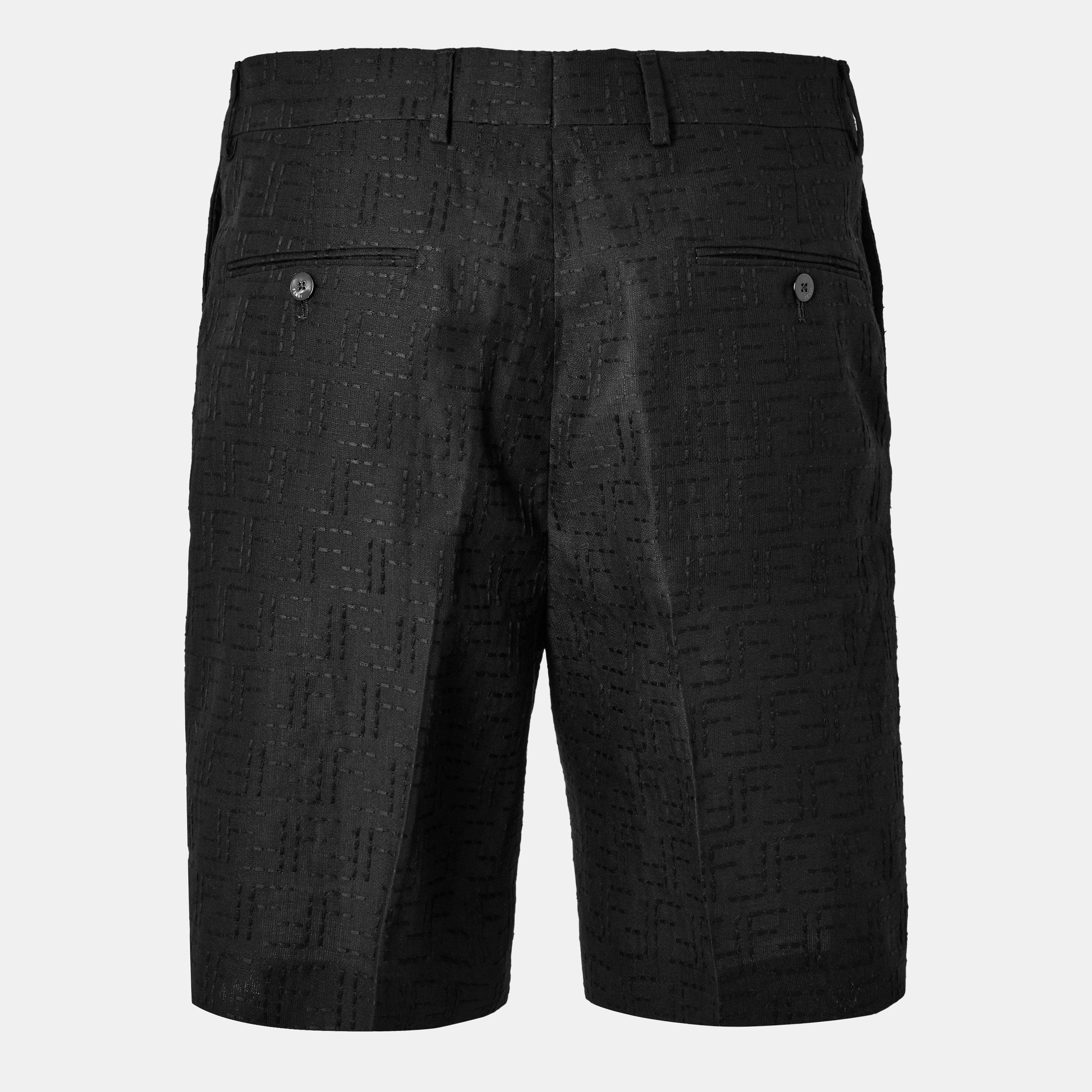 Black - Fendi - Linen Shorts - 2