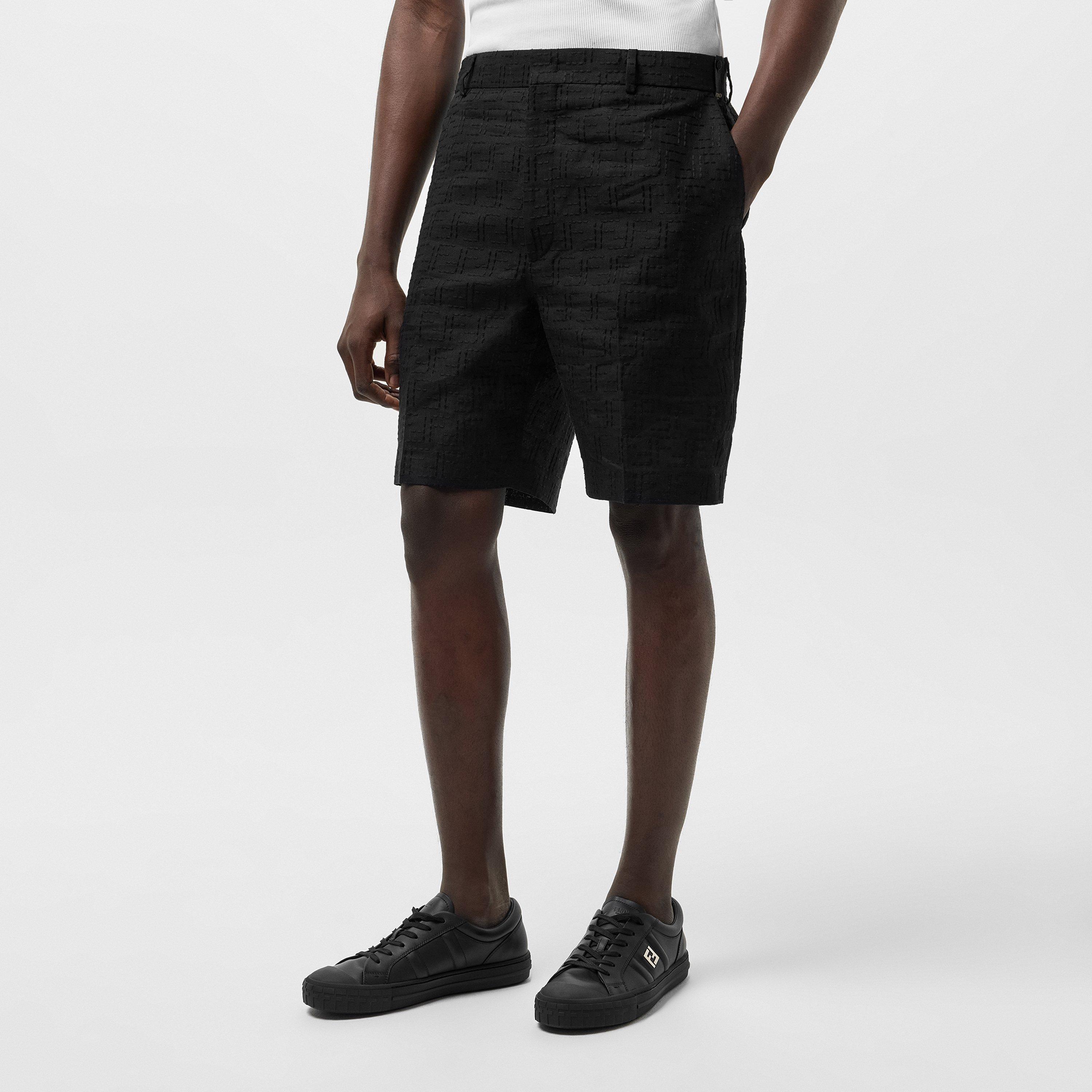 Black - Fendi - Linen Shorts - 3