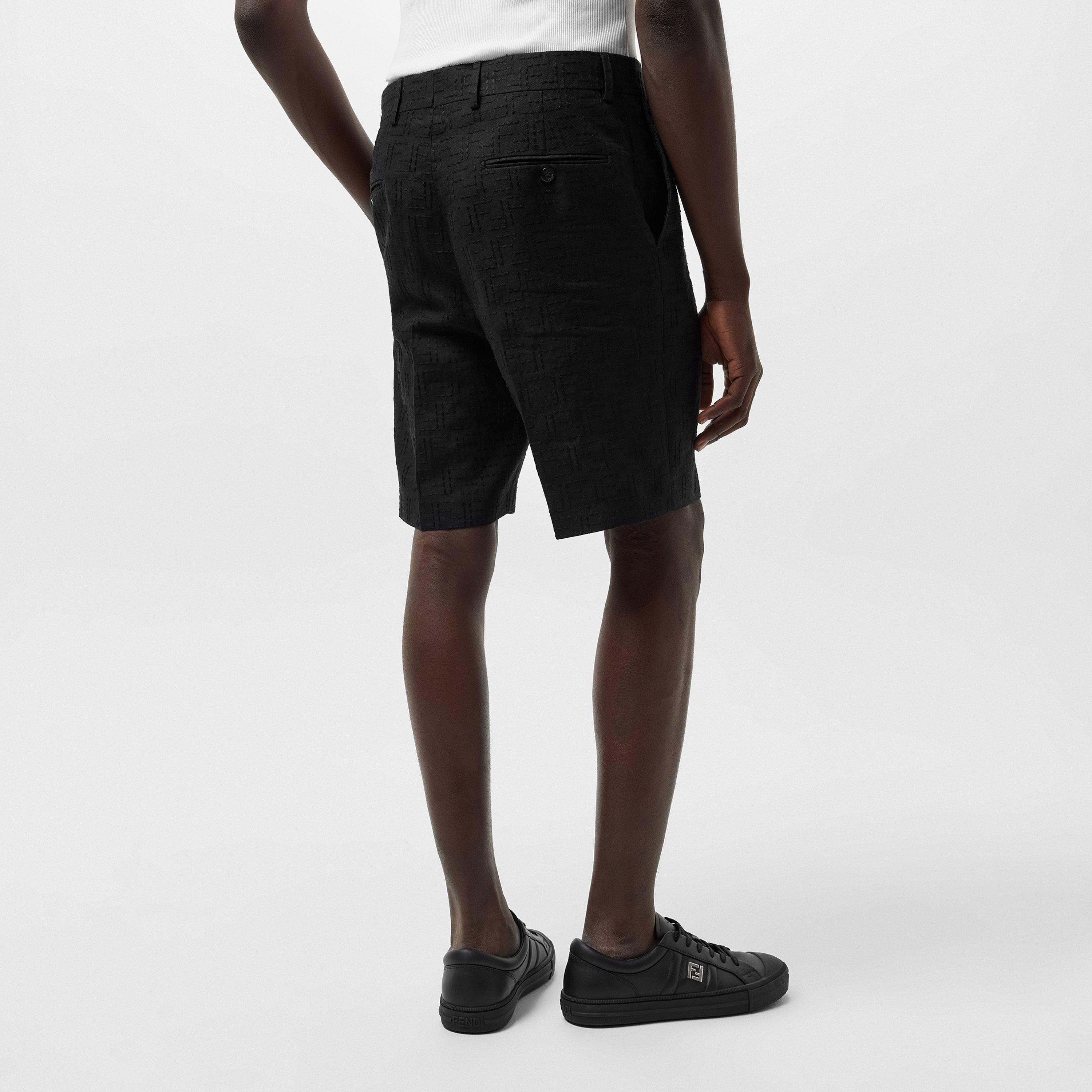 Black - Fendi - Linen Shorts - 4