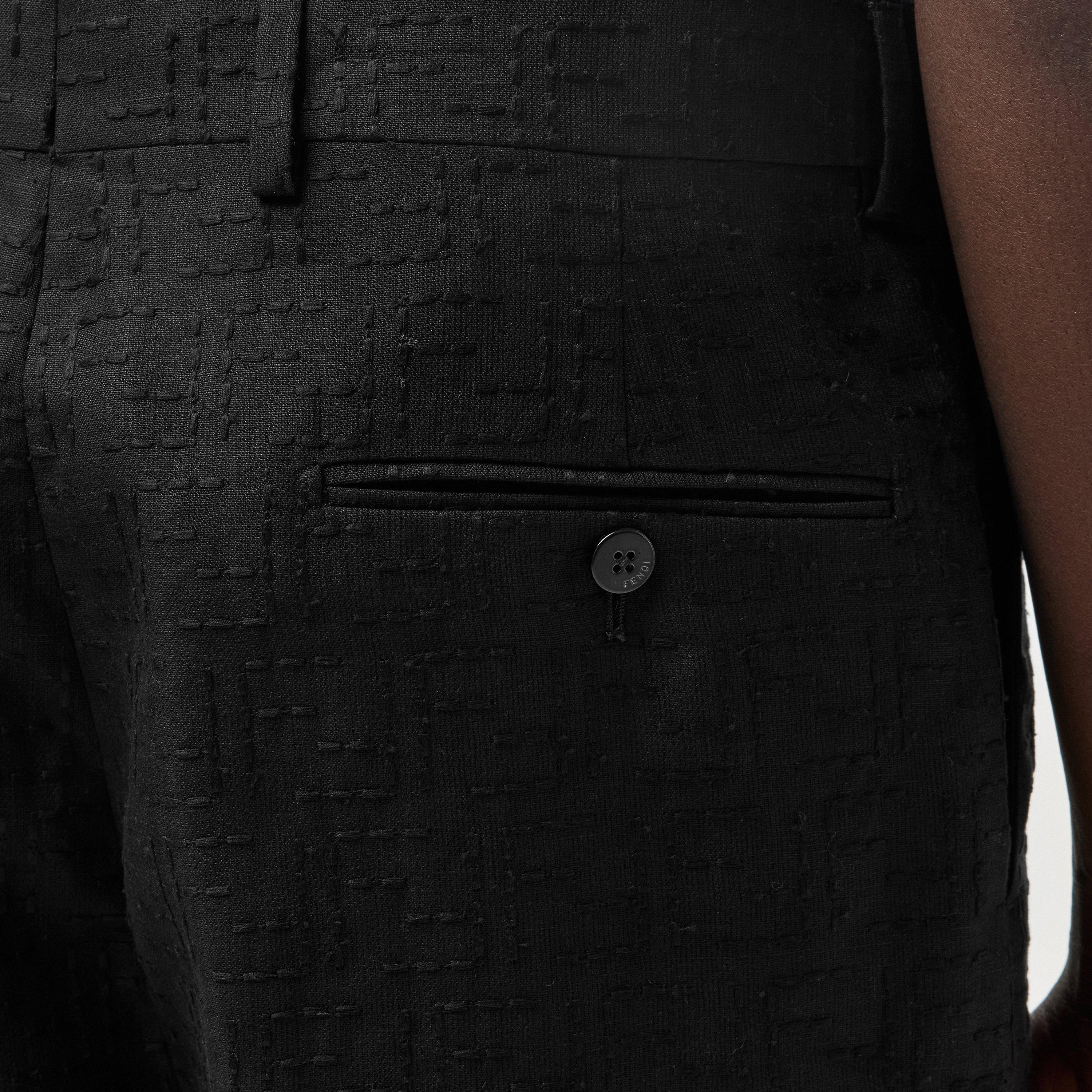 Black - Fendi - Linen Shorts - 5