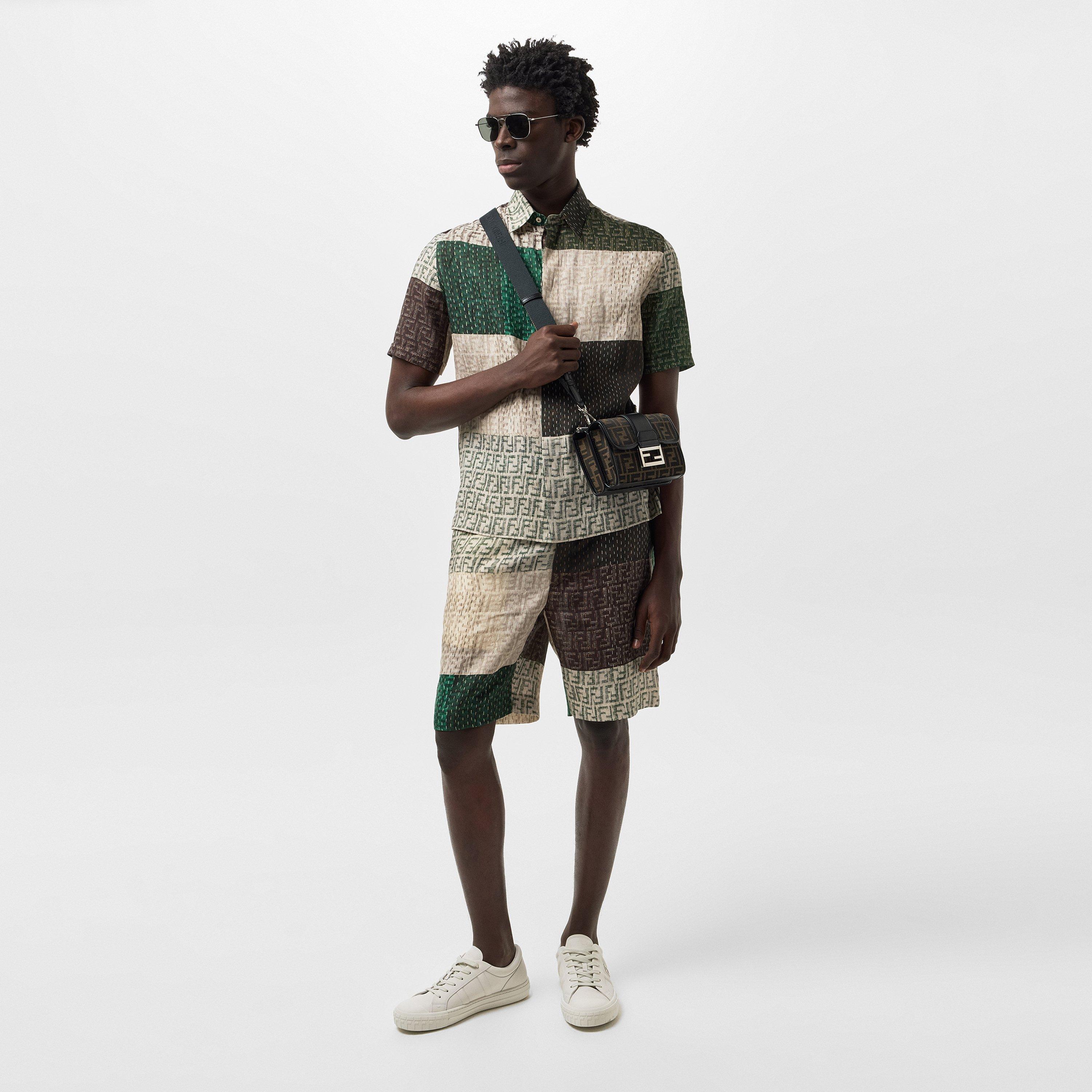 Pecan - Fendi - Patchwork Pattern Bermuda Shorts - 6