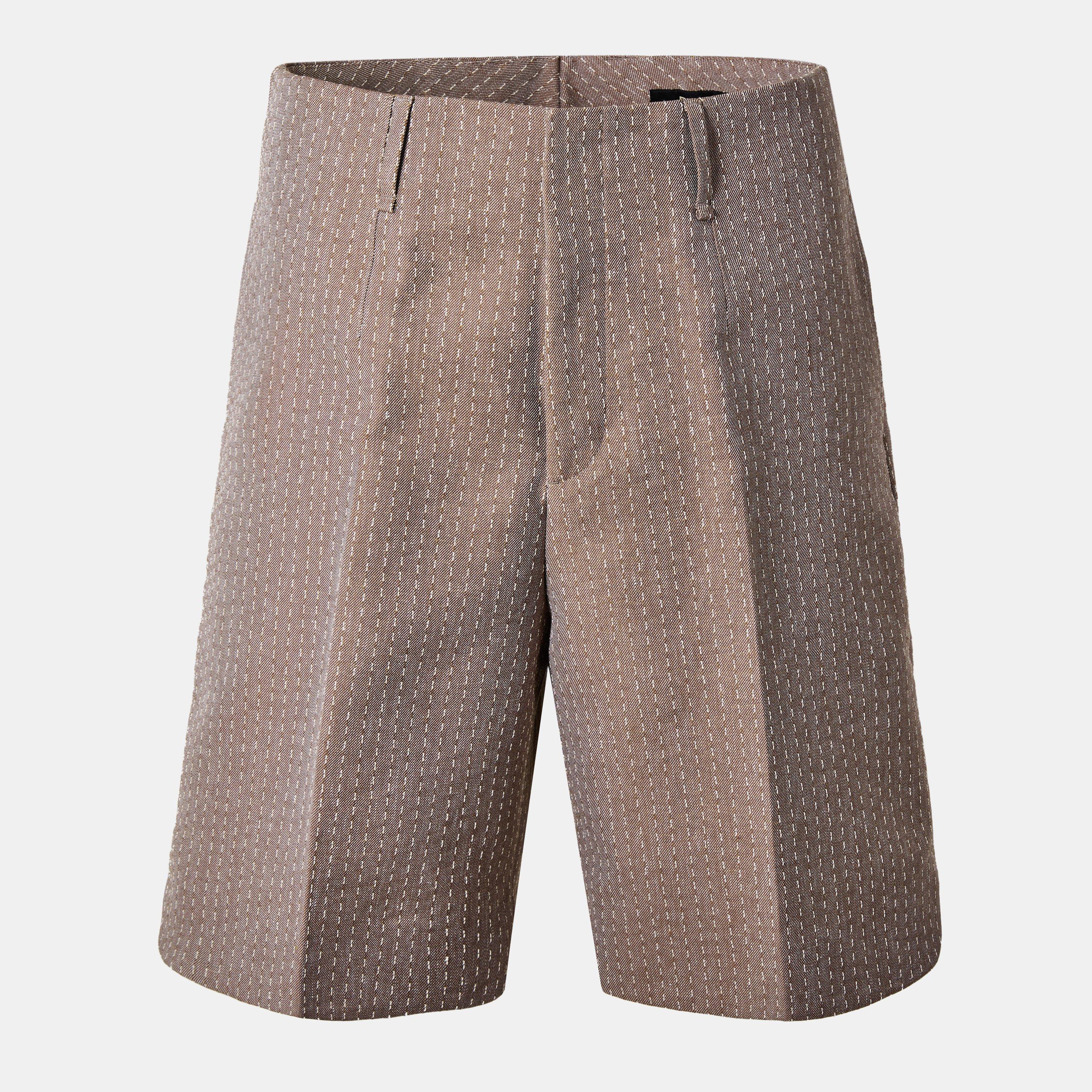 Fendi Stitch Shorts - Pecan - Size L (50)