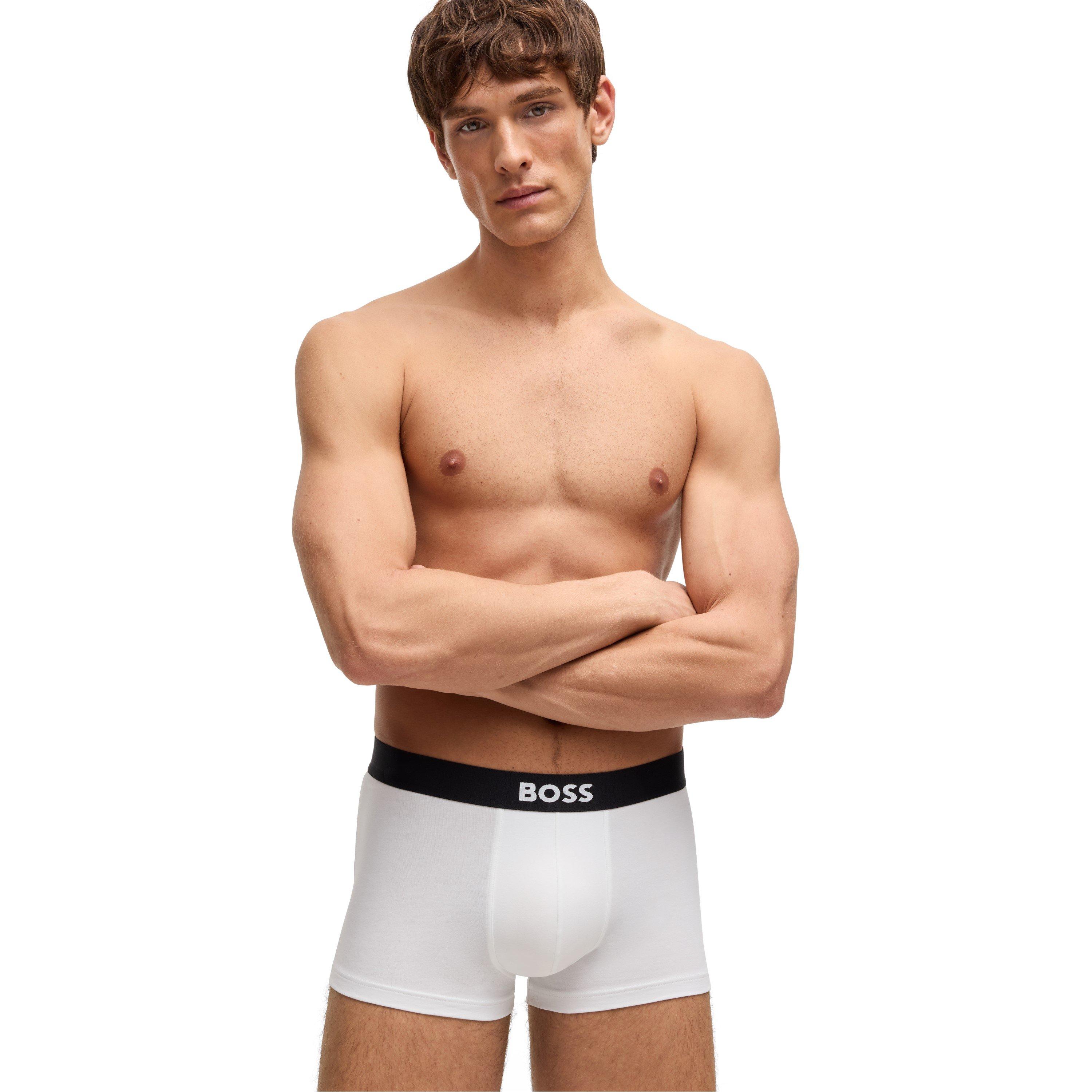 Wit 100 - Boss - Mens BOSS 3 Pack Boxers with Logo Waistband - 4