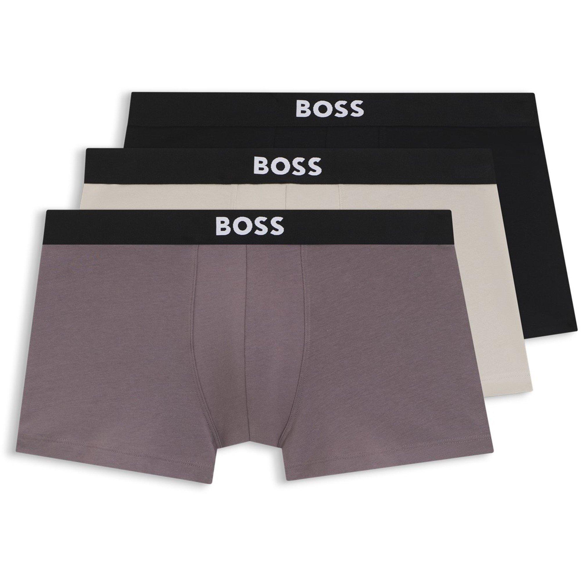 Mens BOSS 3 Pack Boxers with Logo Waistband