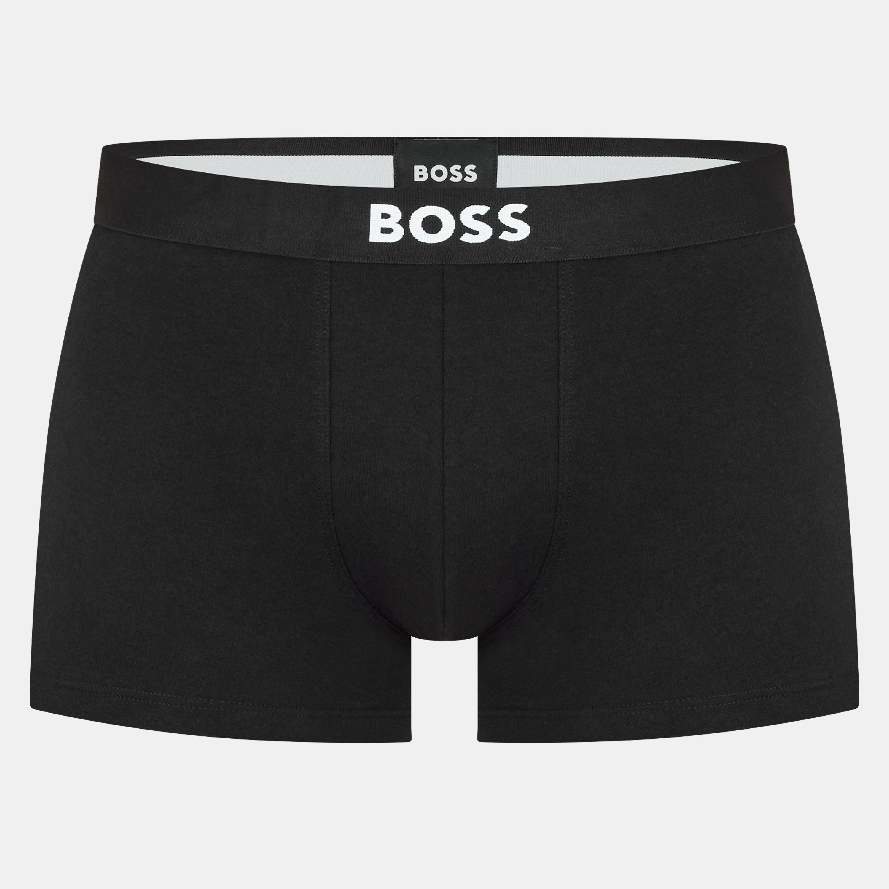 Blk/Cml/Wht - Boss - Mens BOSS 3 Pack Boxers with Logo Waistband - 2
