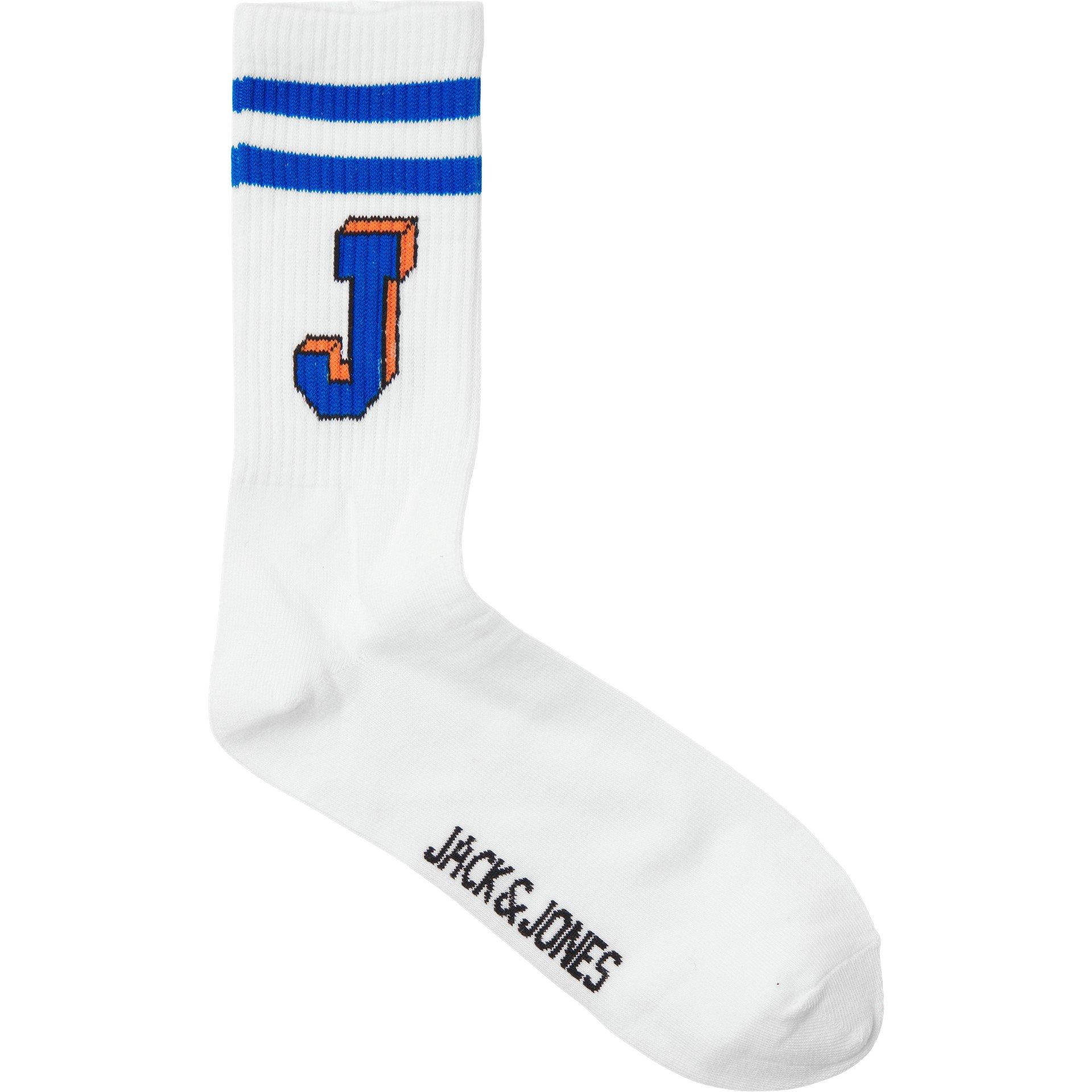 White - Jack and Jones - Men's JJ Tennis Crew Socks - 1