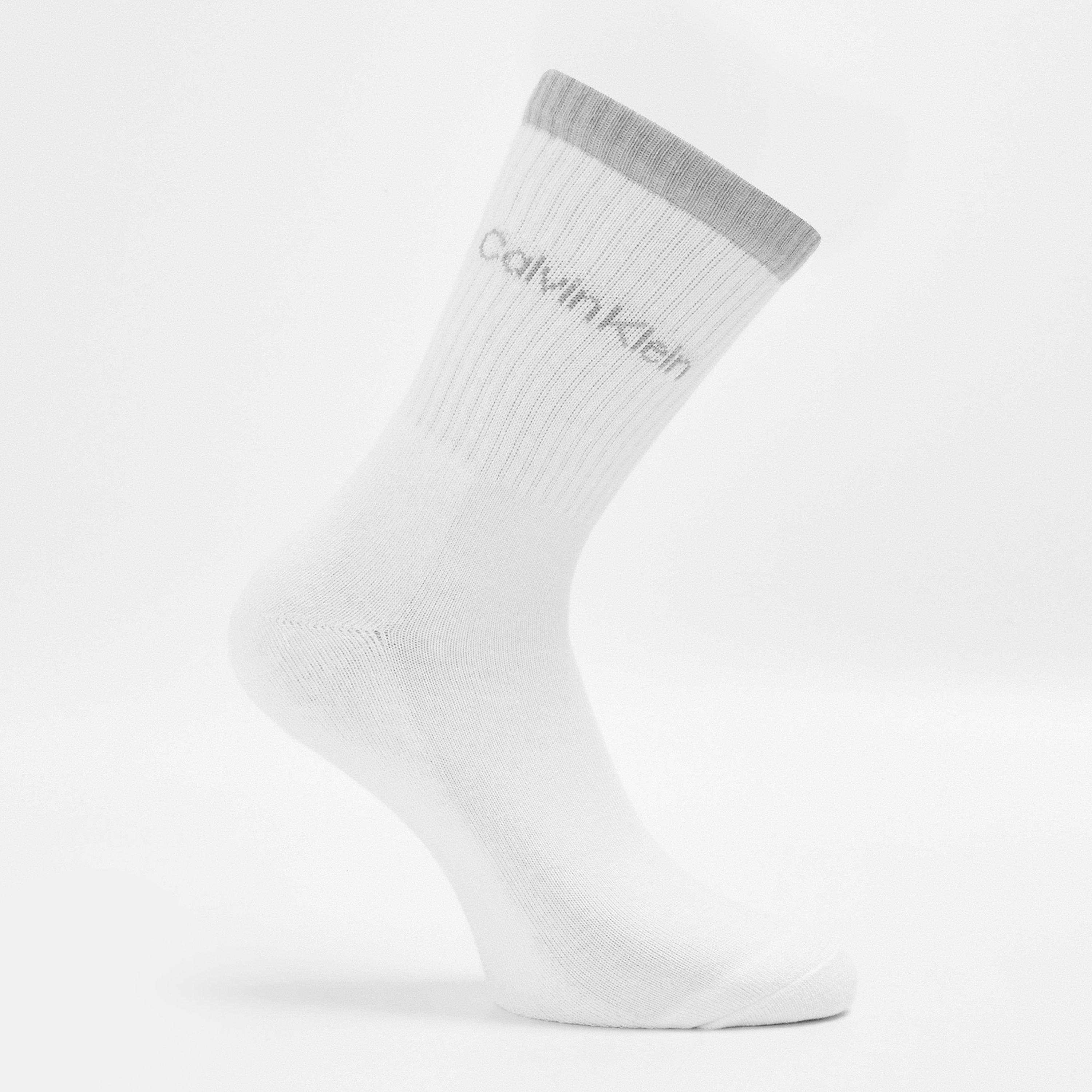 Weiß - Calvin Klein - Logo Crew Socks 3-Pack Womens - 2
