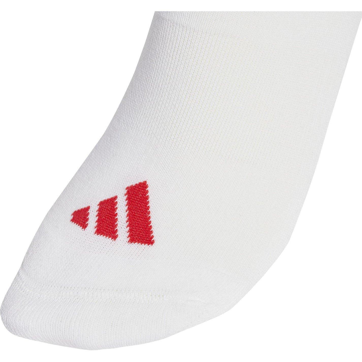 Wht/Wht/PowPlum - adidas - Logo Socks 3 Pairs - 3
