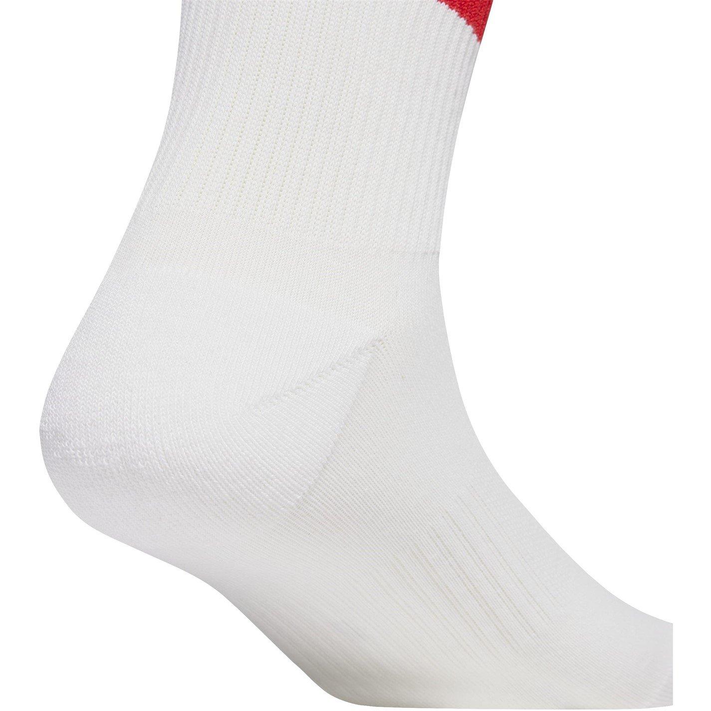Wht/Wht/PowPlum - adidas - Logo Socks 3 Pairs - 4