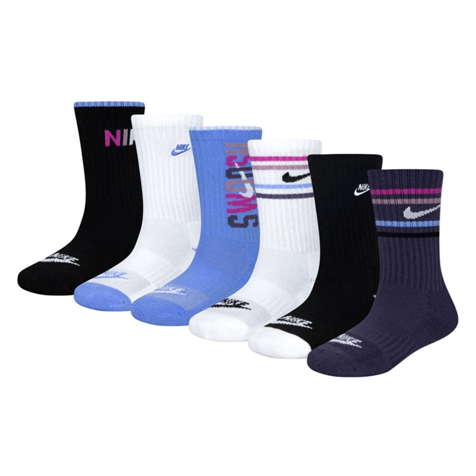 Black - Nike - 6-Pack Crew Socks Childrens - 1