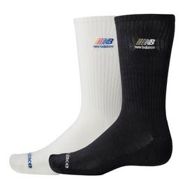 New Balance Multi Color Logo Crew Socks 2 Pairs