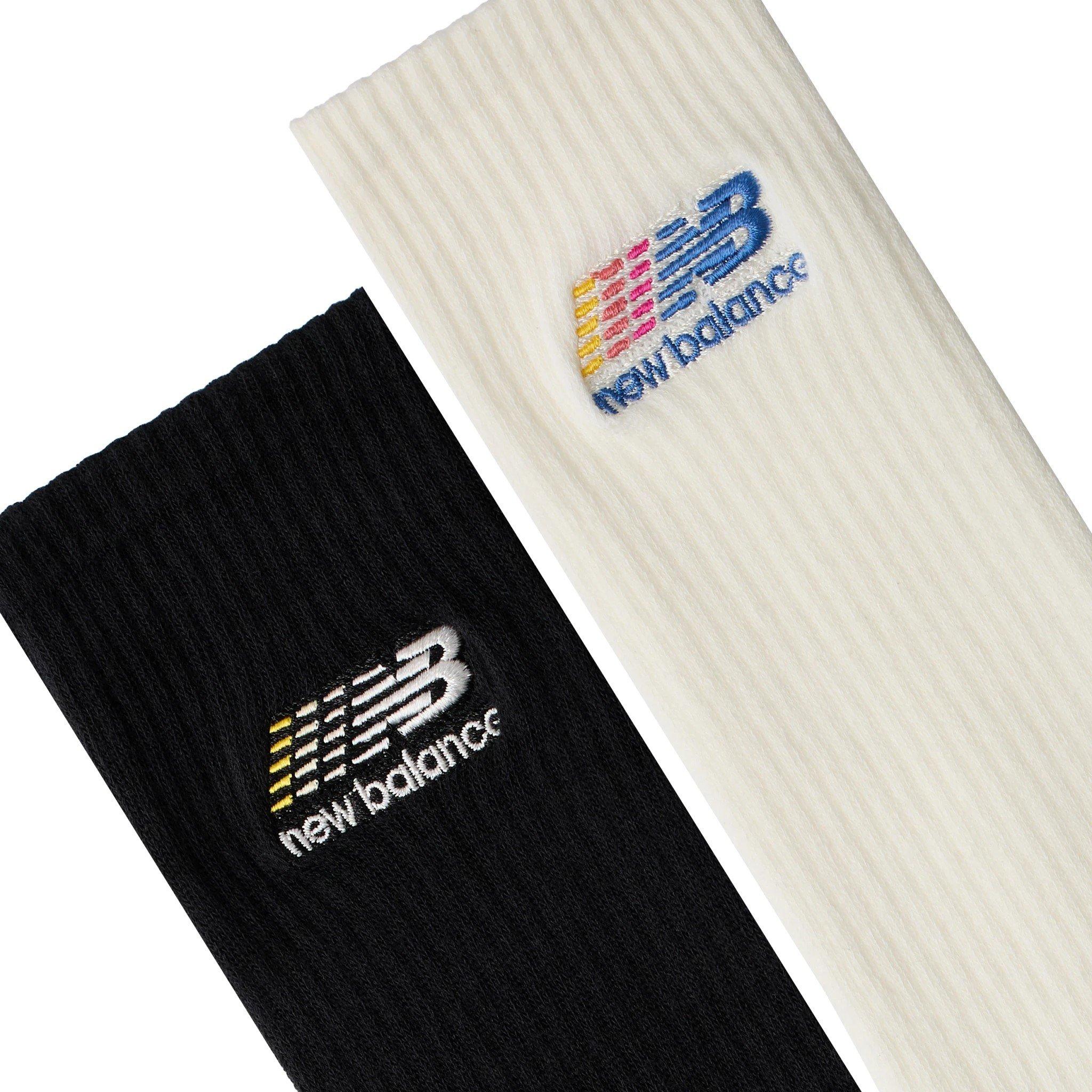 Multi - New Balance - Multi Color Logo Crew Socks 2 Pairs - 3