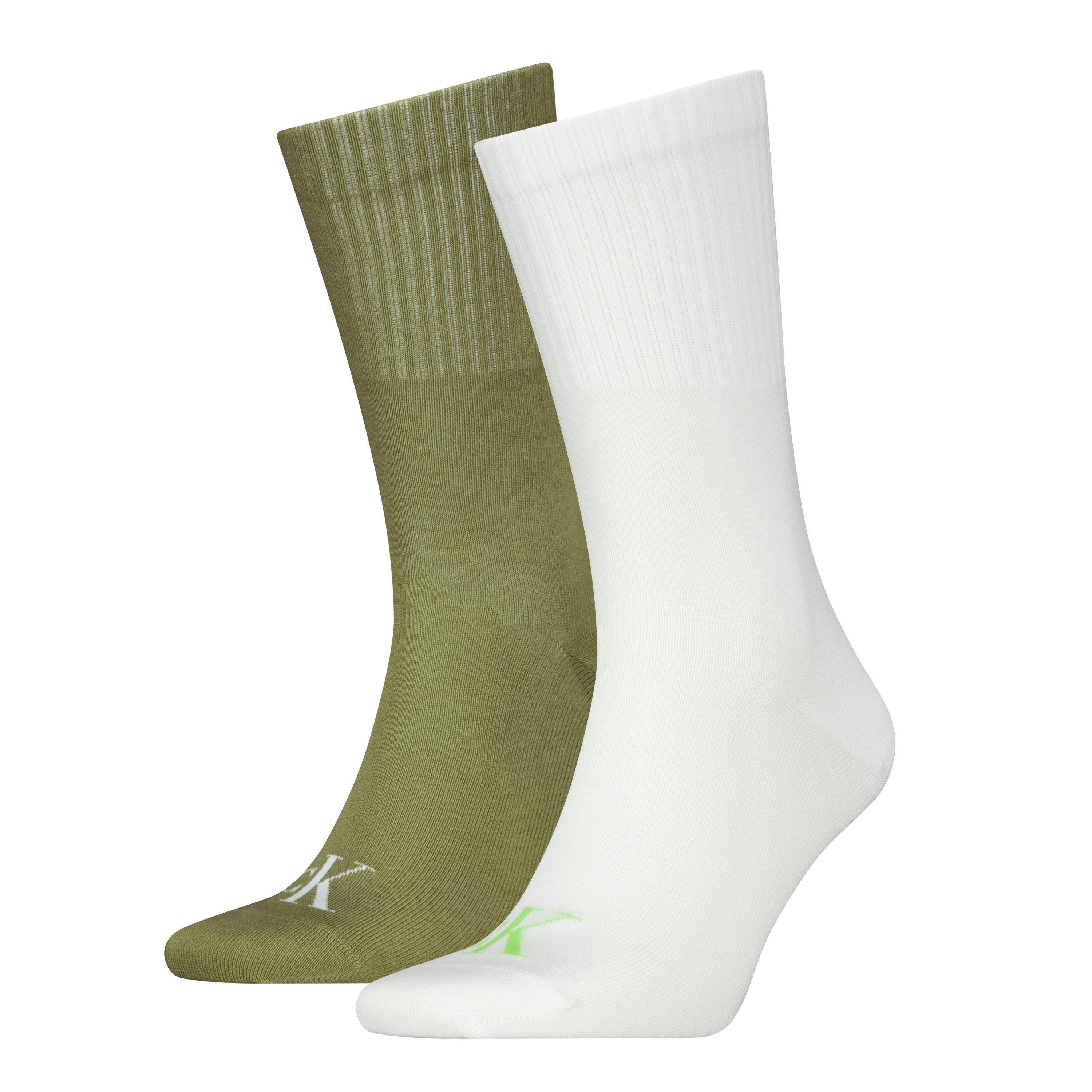 Lime/Green - Calvin Klein - 2 Pack Of Contrast Tube Socks - 1