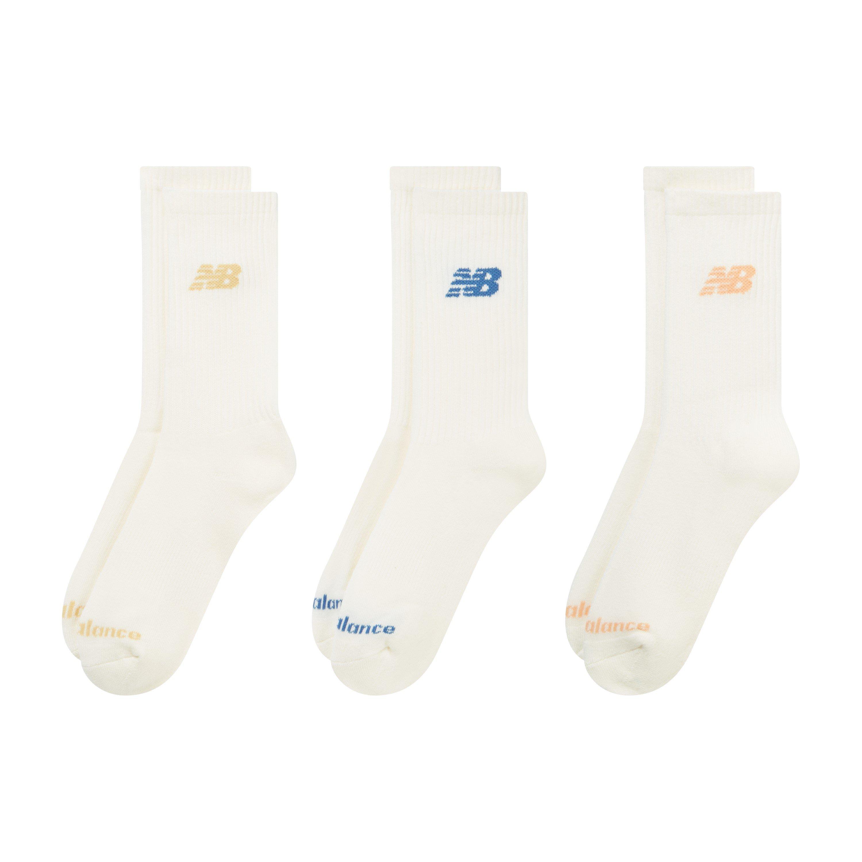 New Balance  Everyday Crew Socks 3-Pack Adults - Ecru - M (7-8.5)