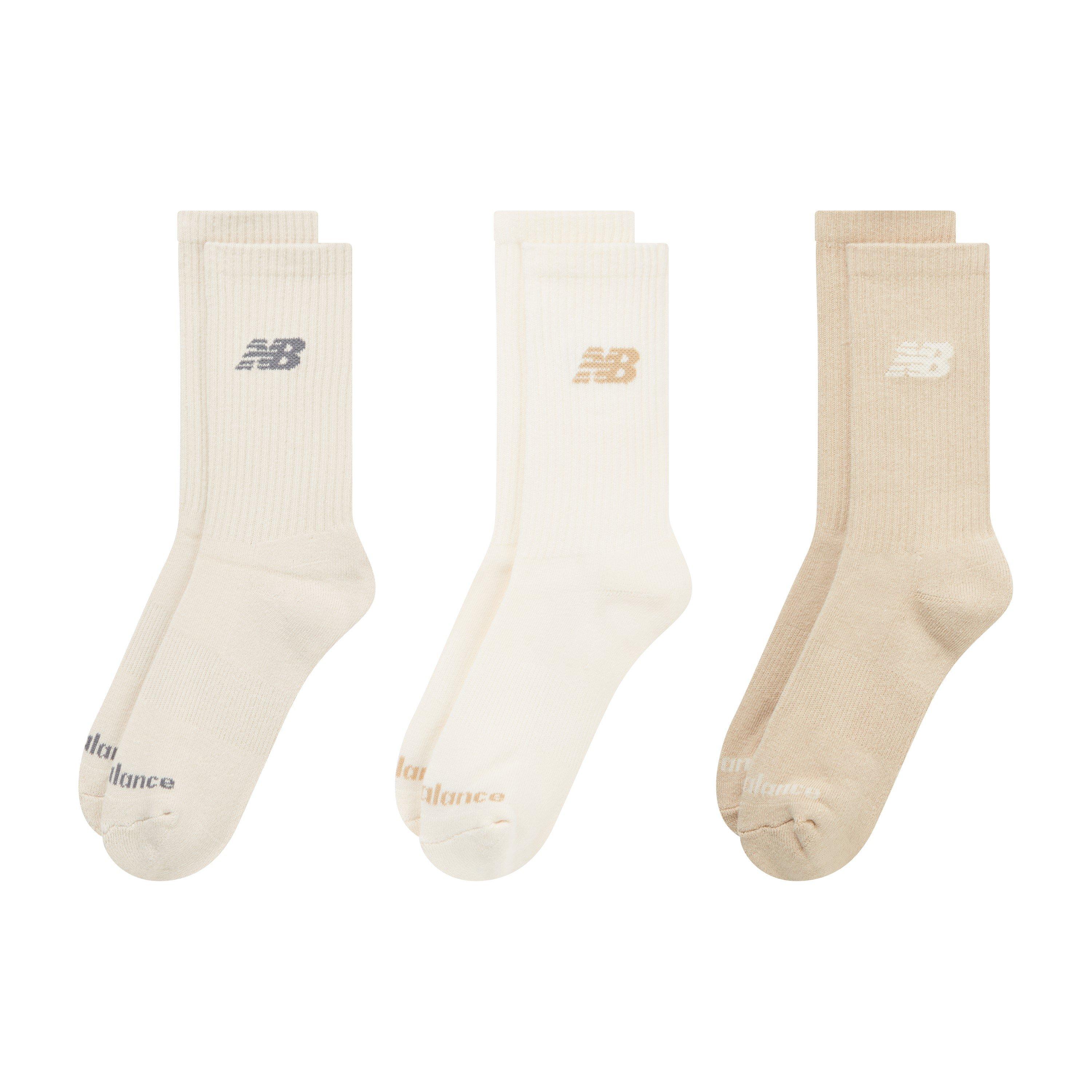 New Balance  Everyday Crew Socks 3-Pack Adults - Neutrals - L (9-11)