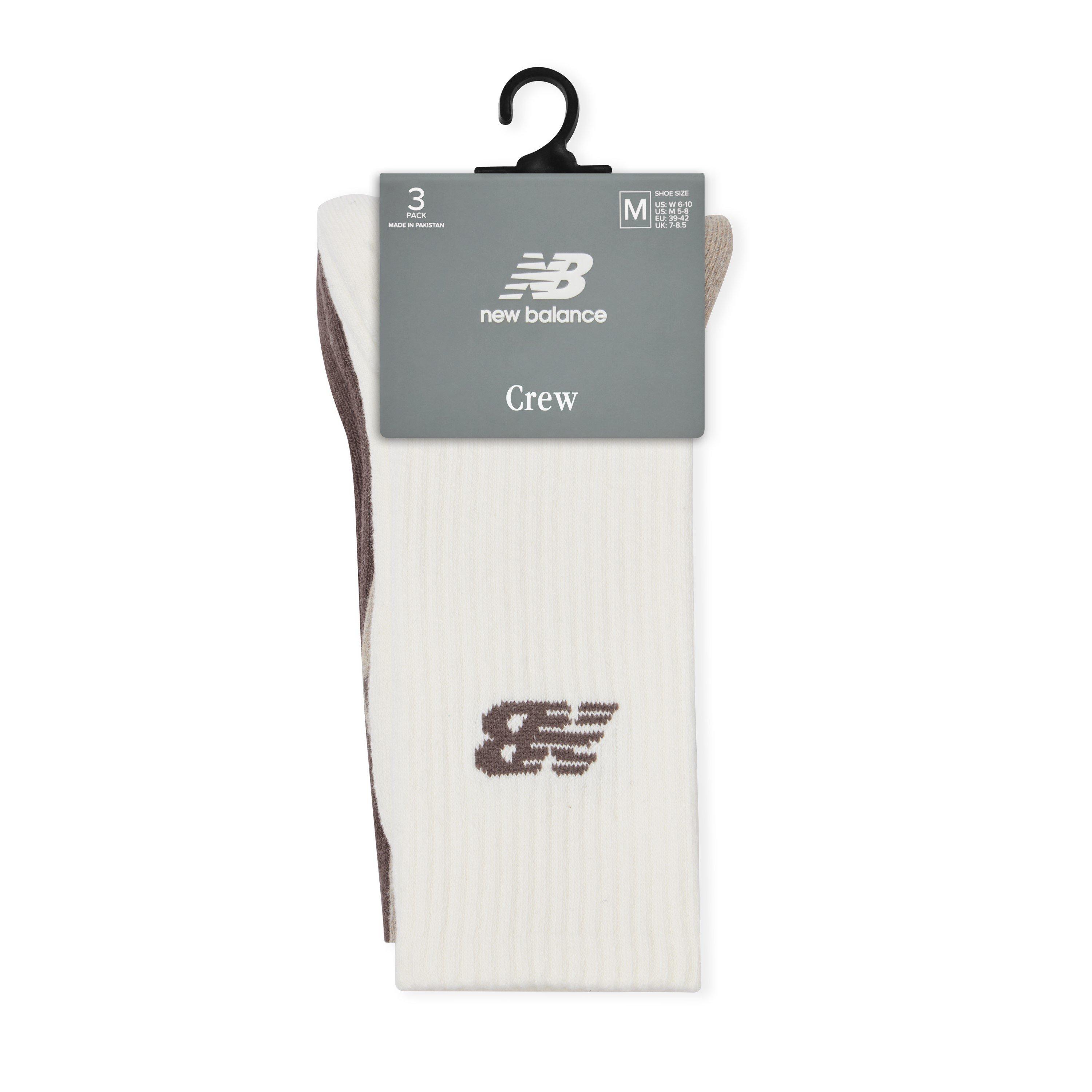 Earth Tones - New Balance - Everyday Crew Socks 3-Pack Adults - 3