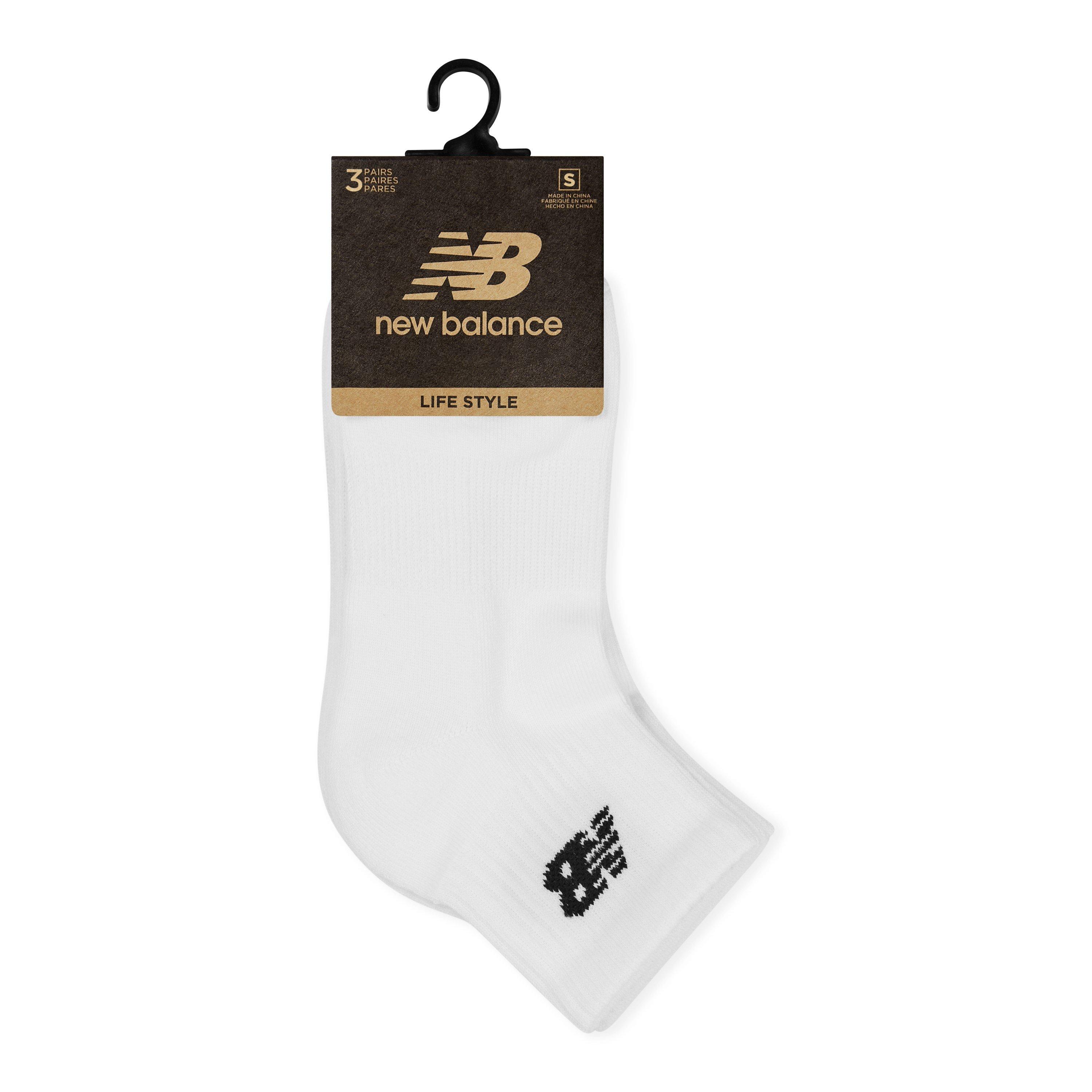White - New Balance - Everyday Ankle Socks 3-Pack Adults - 3