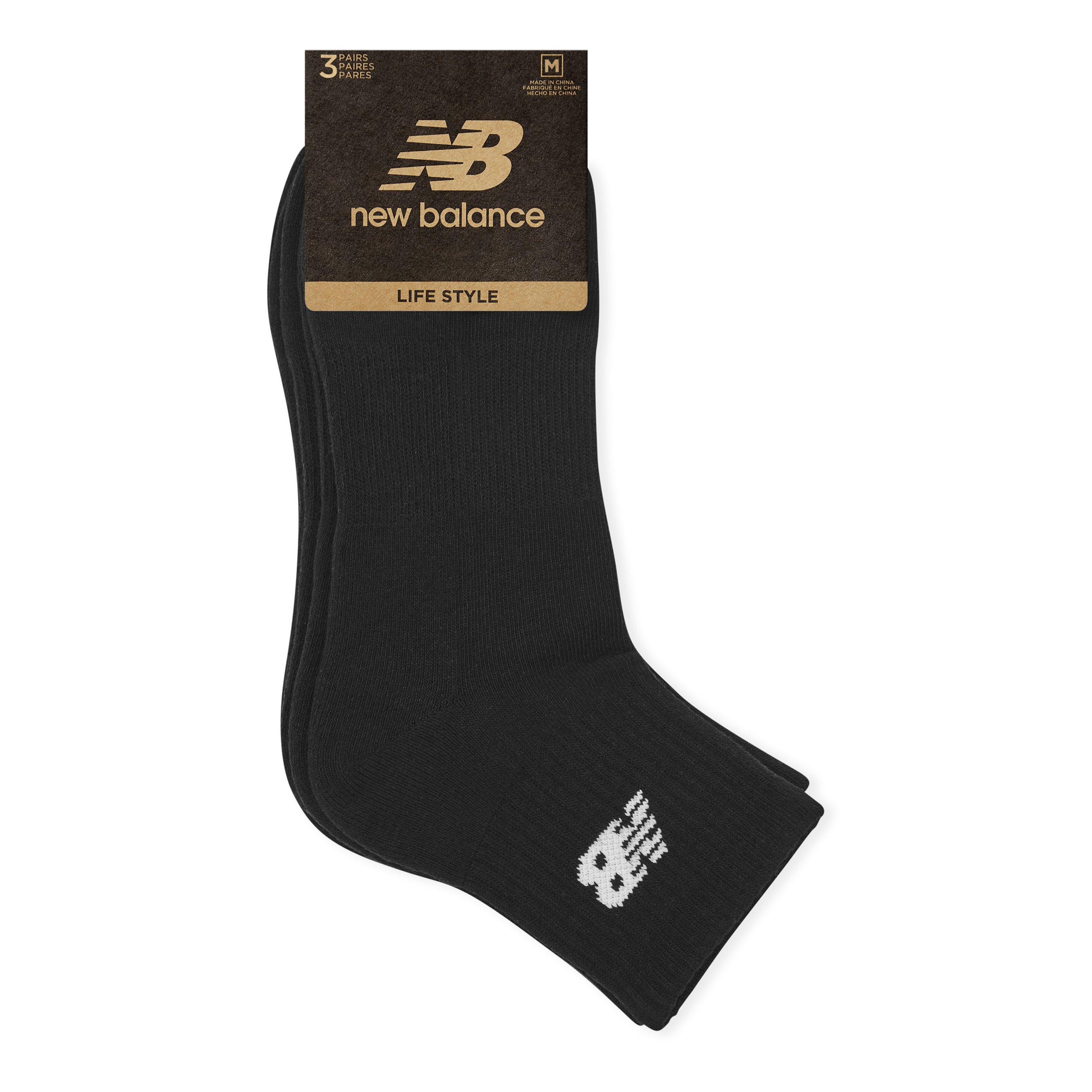 Black - New Balance - Everyday Ankle Socks 3-Pack Adults - 3