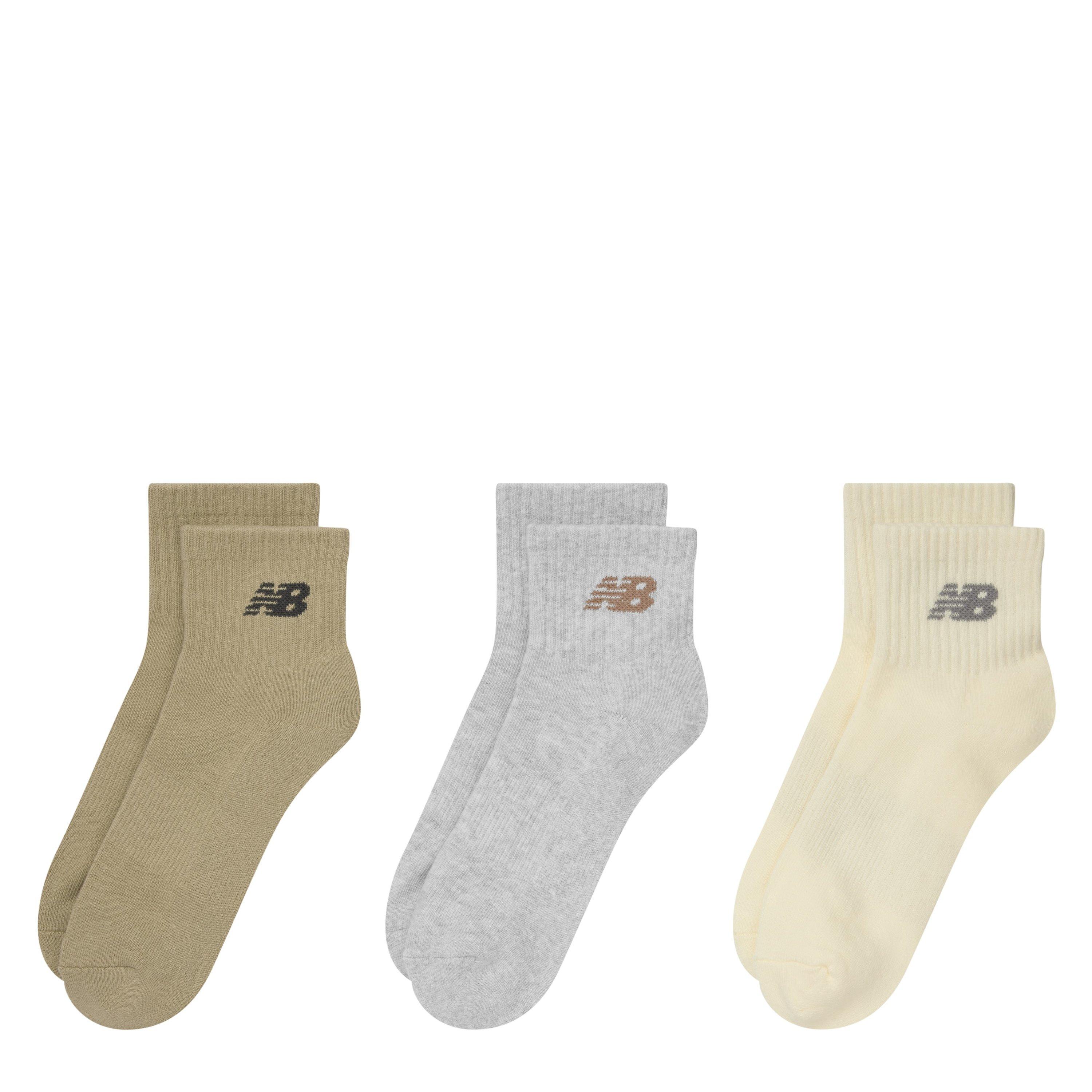 New Balance  Everyday Ankle Socks 3-Pack Adults - Neutrals  - 2-4(XS)
