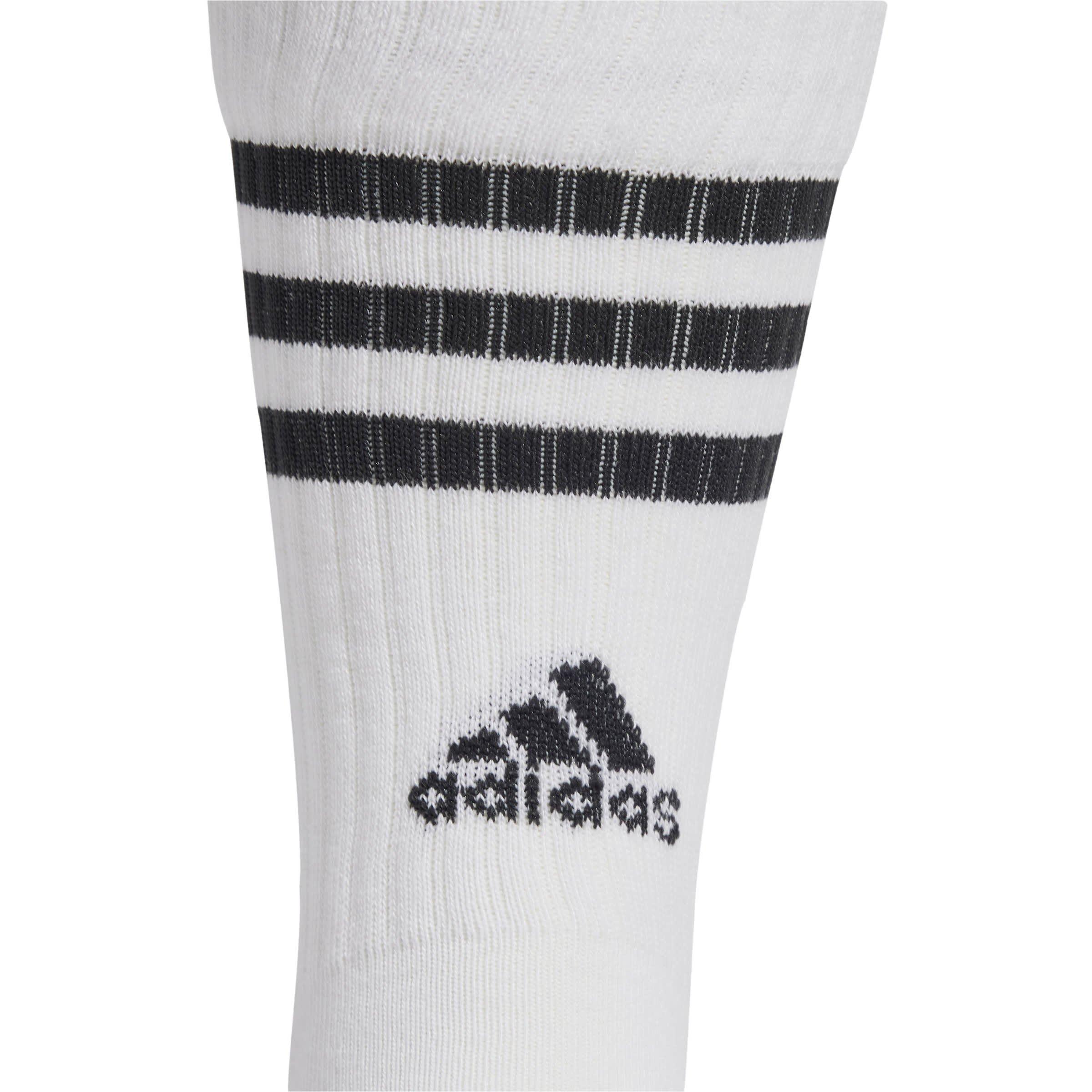 Blc/Bleu/Noir - adidas - 3-Stripes Cushioned Crew Socks 3-Pack Womens - 4