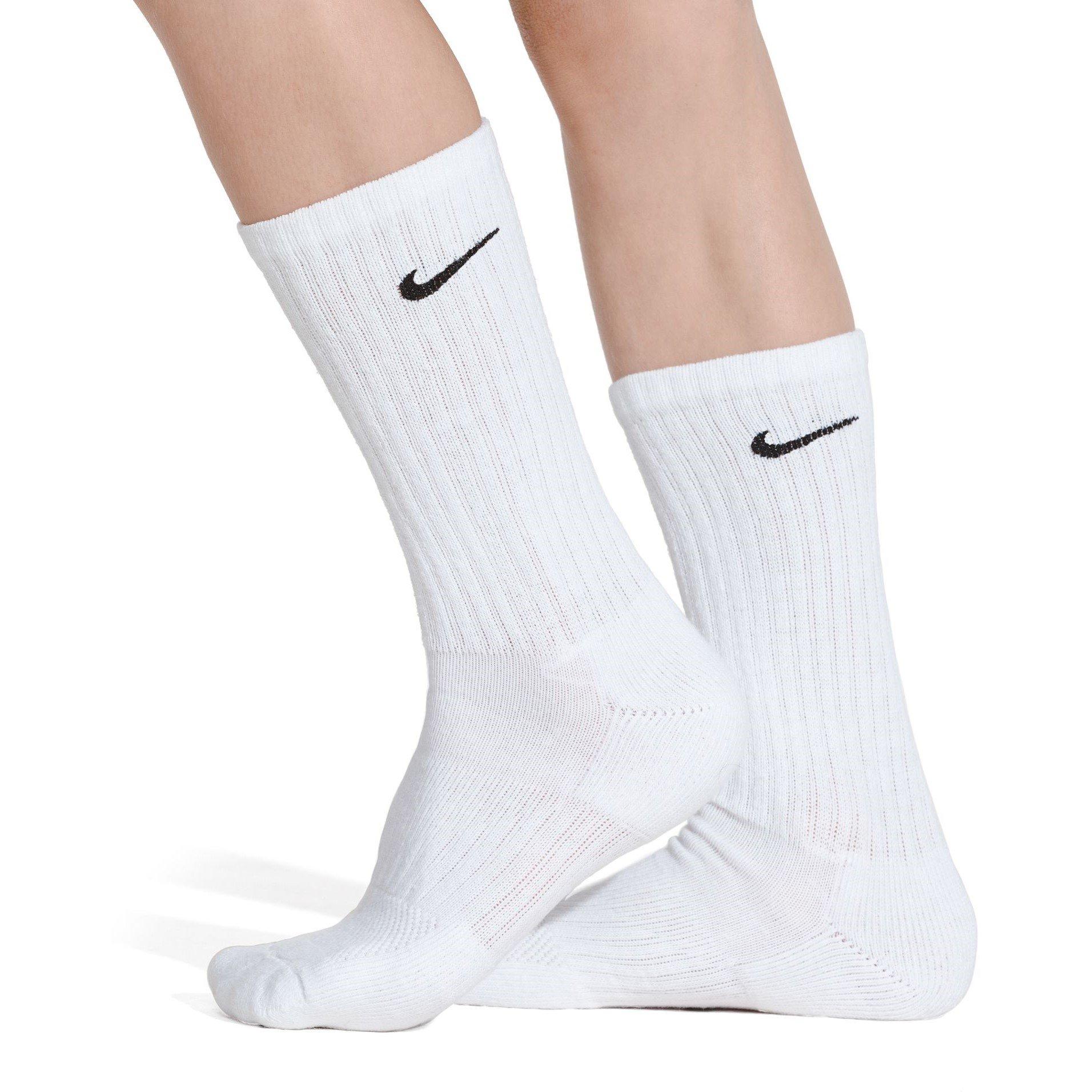 White/Black - Nike - Everyday Juniors Cushioned Crew Socks 6 Pairs - 2