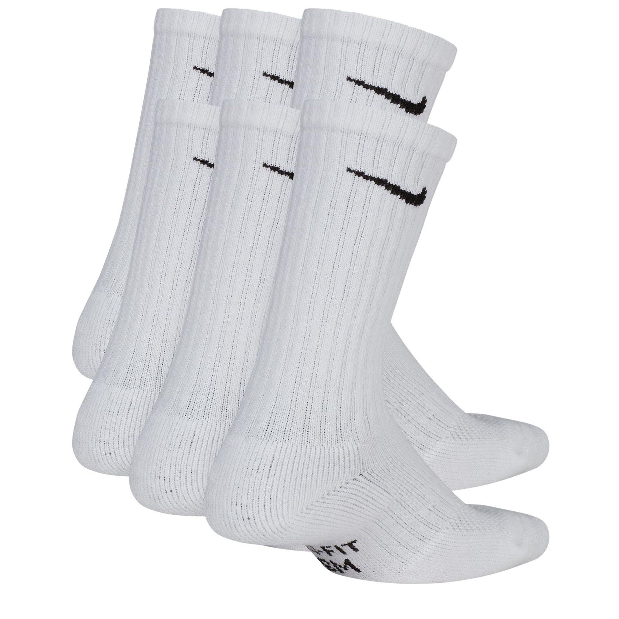 White/Black - Nike - Everyday Juniors Cushioned Crew Socks 6 Pairs - 3