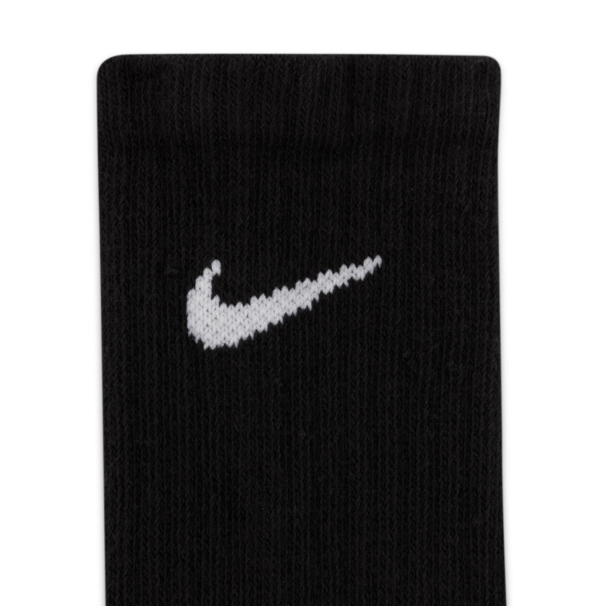 Black/White - Nike - Everyday Juniors Cushioned Crew Socks 6 Pairs - 5