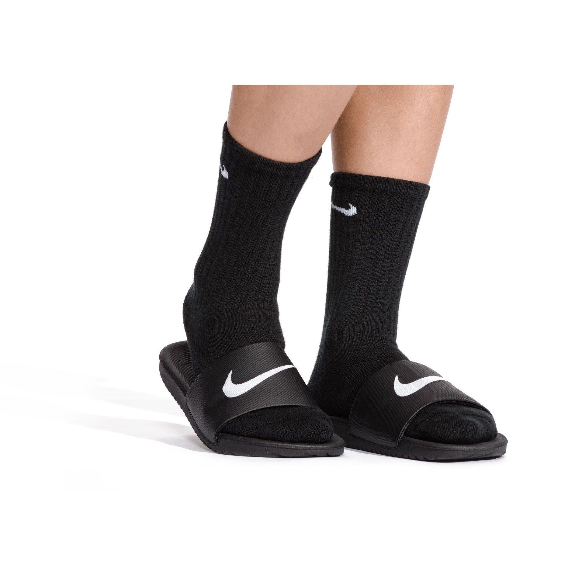 Black/White - Nike - Everyday Juniors Cushioned Crew Socks 6 Pairs - 10