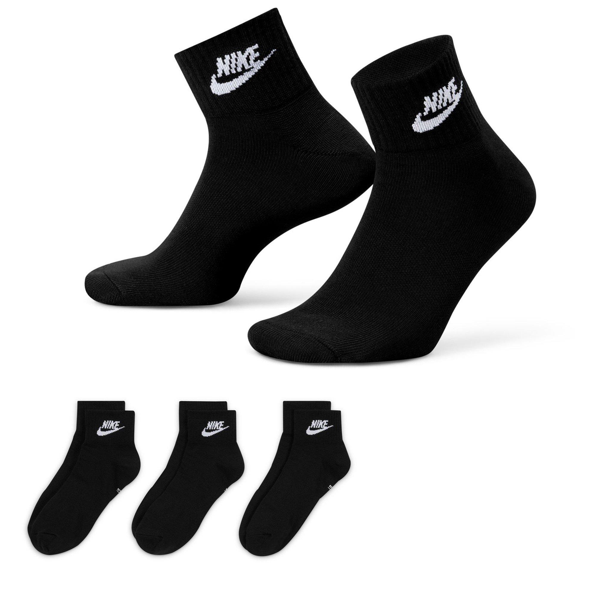 Black/White - Nike - Everyday Essential Adults Ankle Socks 3 Pairs - 1