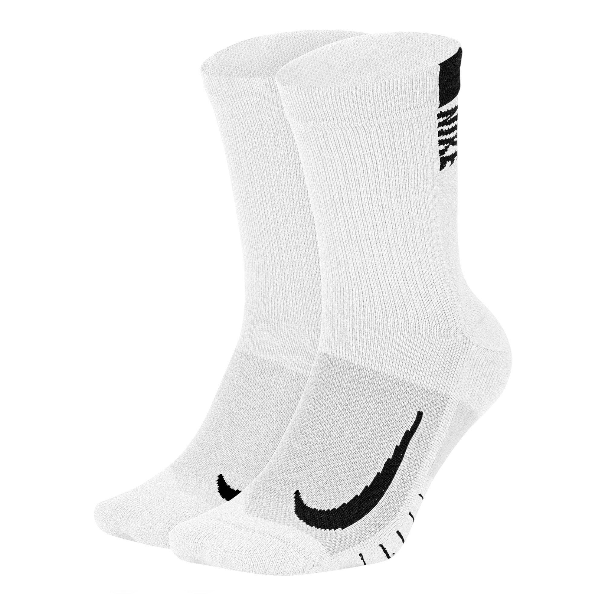 White/Black - Nike - Multiplier Adults Crew Socks 2 Pairs - 2