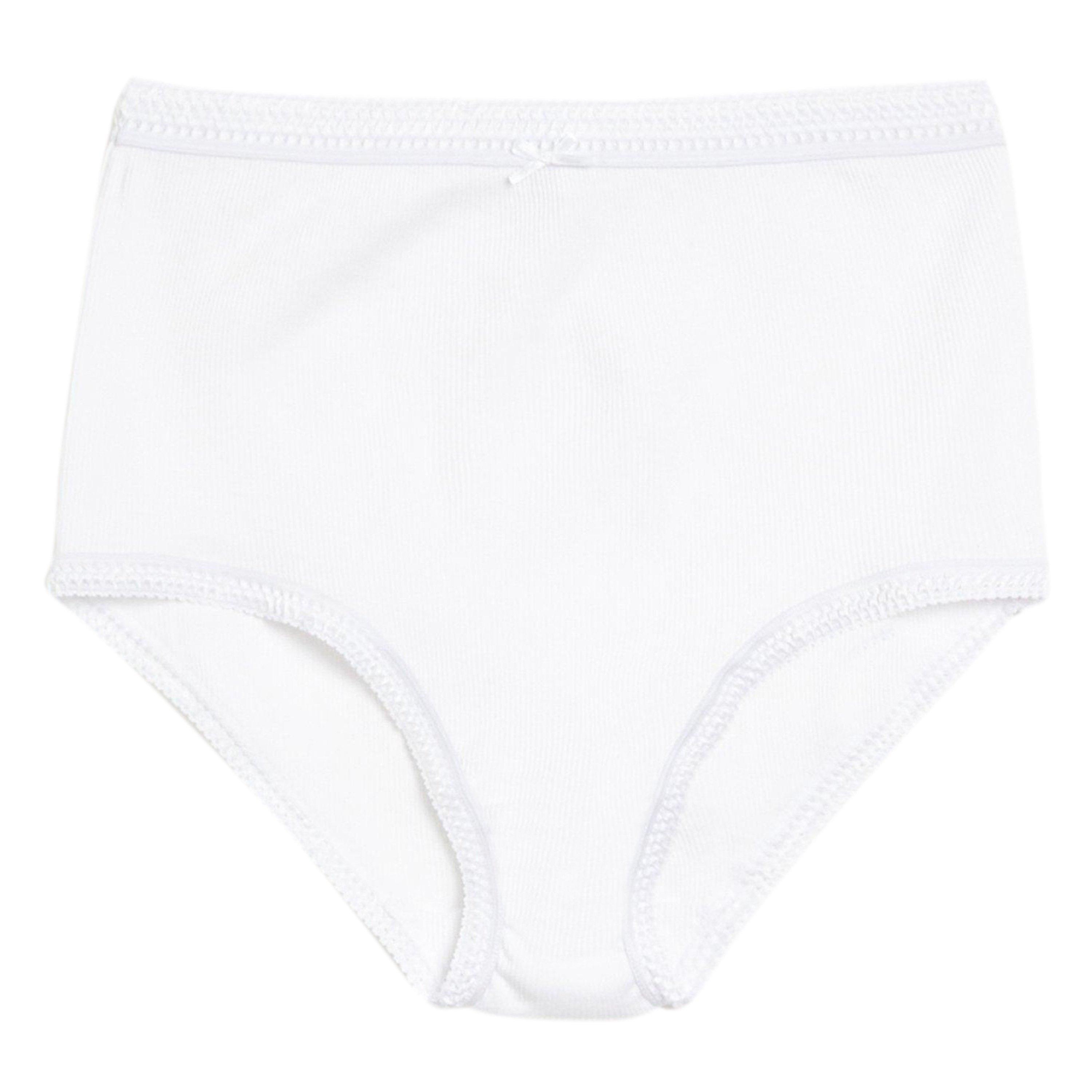 White - Be You - Pack Ribbed Full Brief - 2