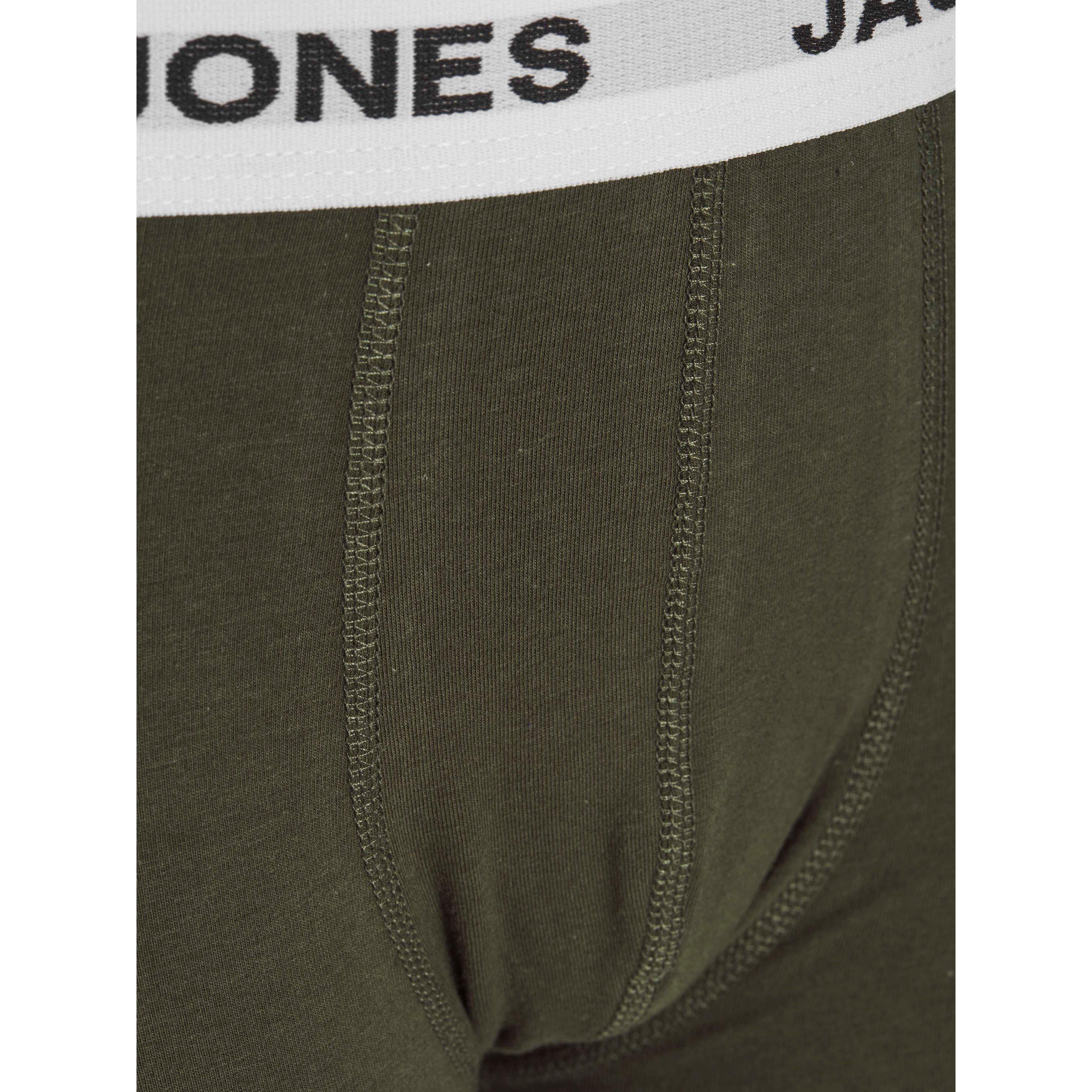 Black - Jack and Jones - White Waistband 5 Pack Boxer Trunks Junior Boys - 4