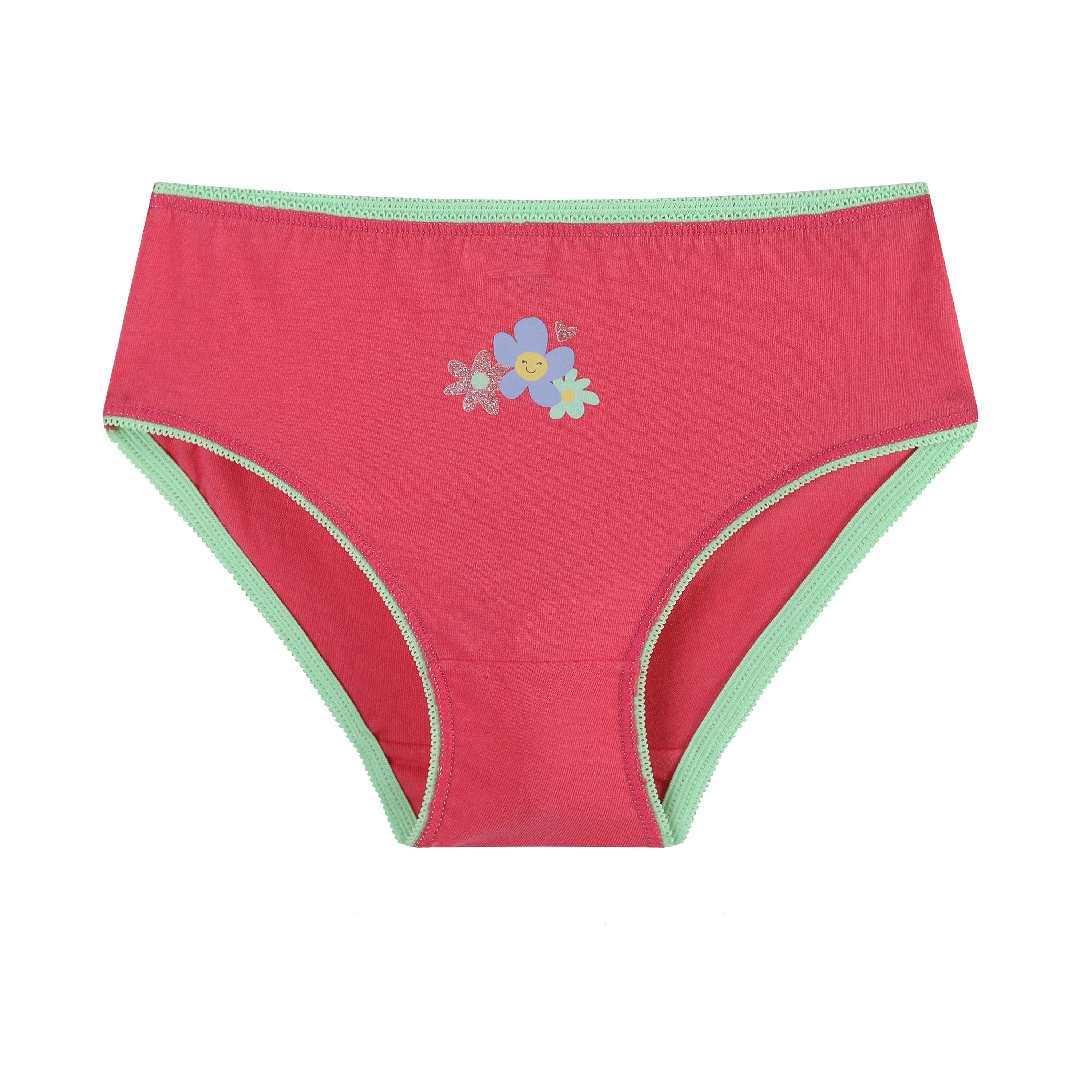 PNK/MNT/WHTE/YE - Be You - Younger Girls 7 Pack Butterfly Briefs - 2