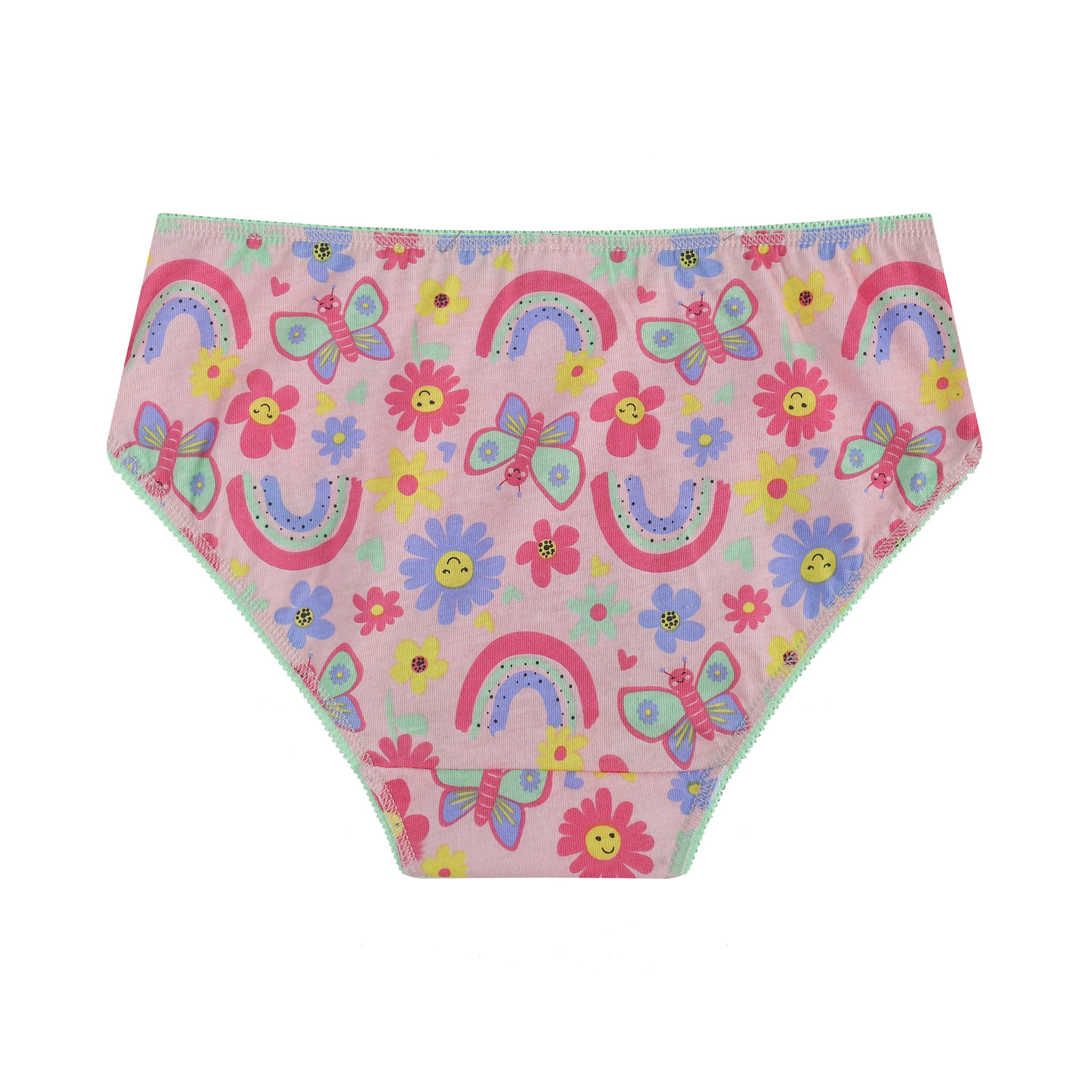 PNK/MNT/WHTE/YE - Be You - Younger Girls 7 Pack Butterfly Briefs - 5