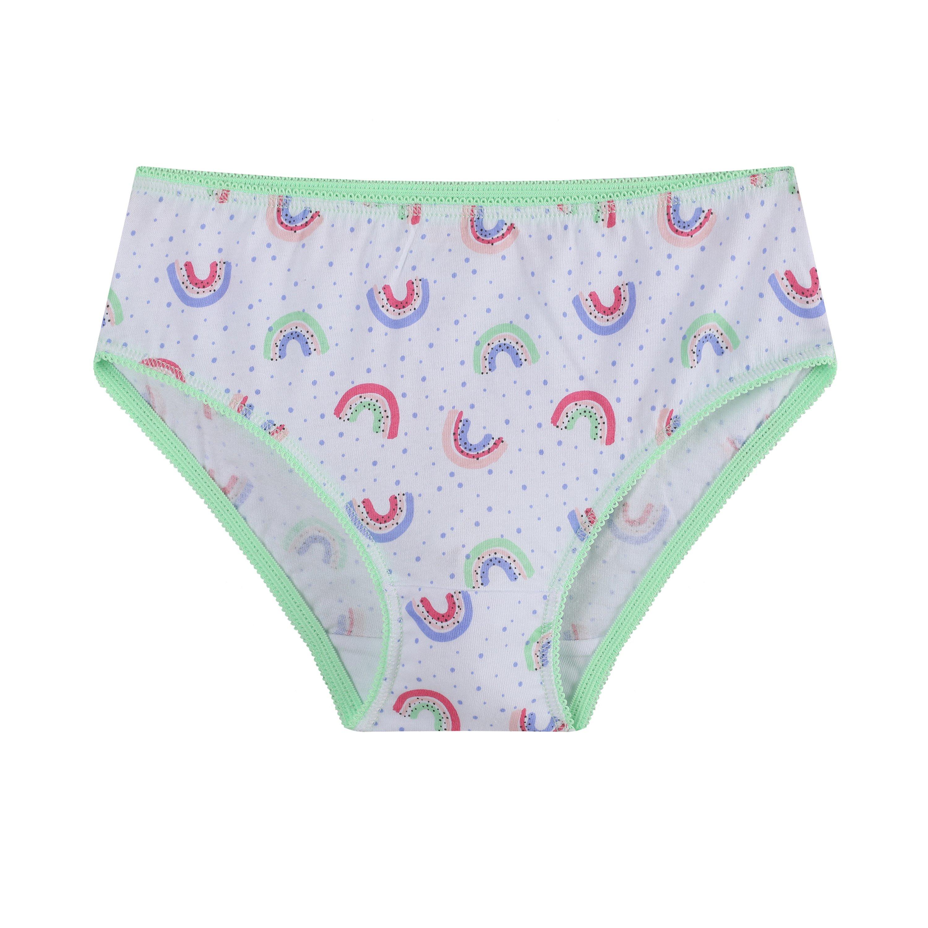 PNK/MNT/WHTE/YE - Be You - Younger Girls 7 Pack Butterfly Briefs - 6