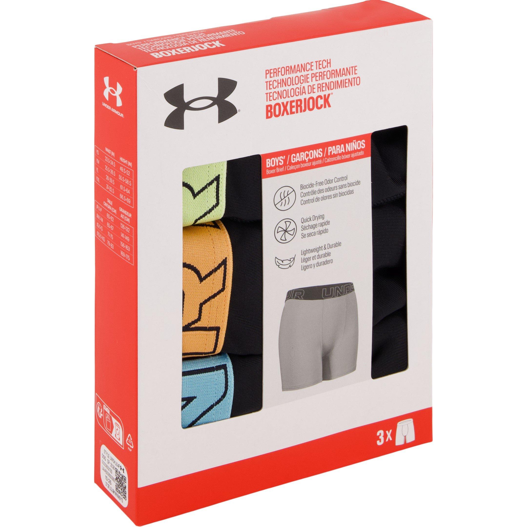 Blue Haze - Under Armour - UA Boys Performance Tech 3 Pack Boxers Junior - 3