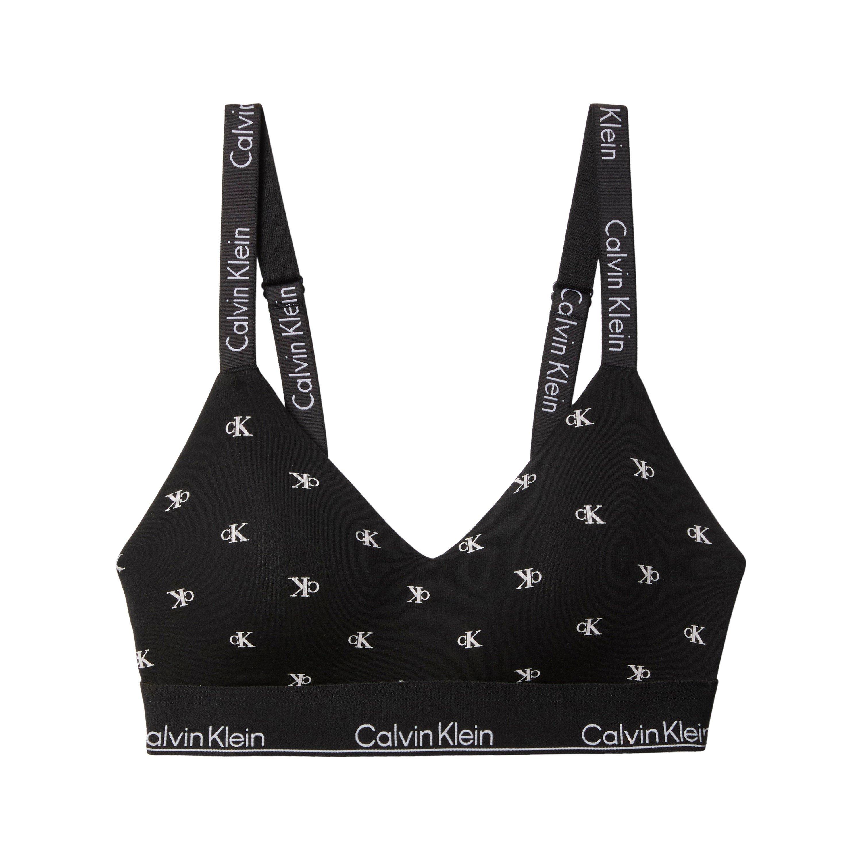 Calvin Klein Women's Bralette - Black Ck Logo - 12 (M)