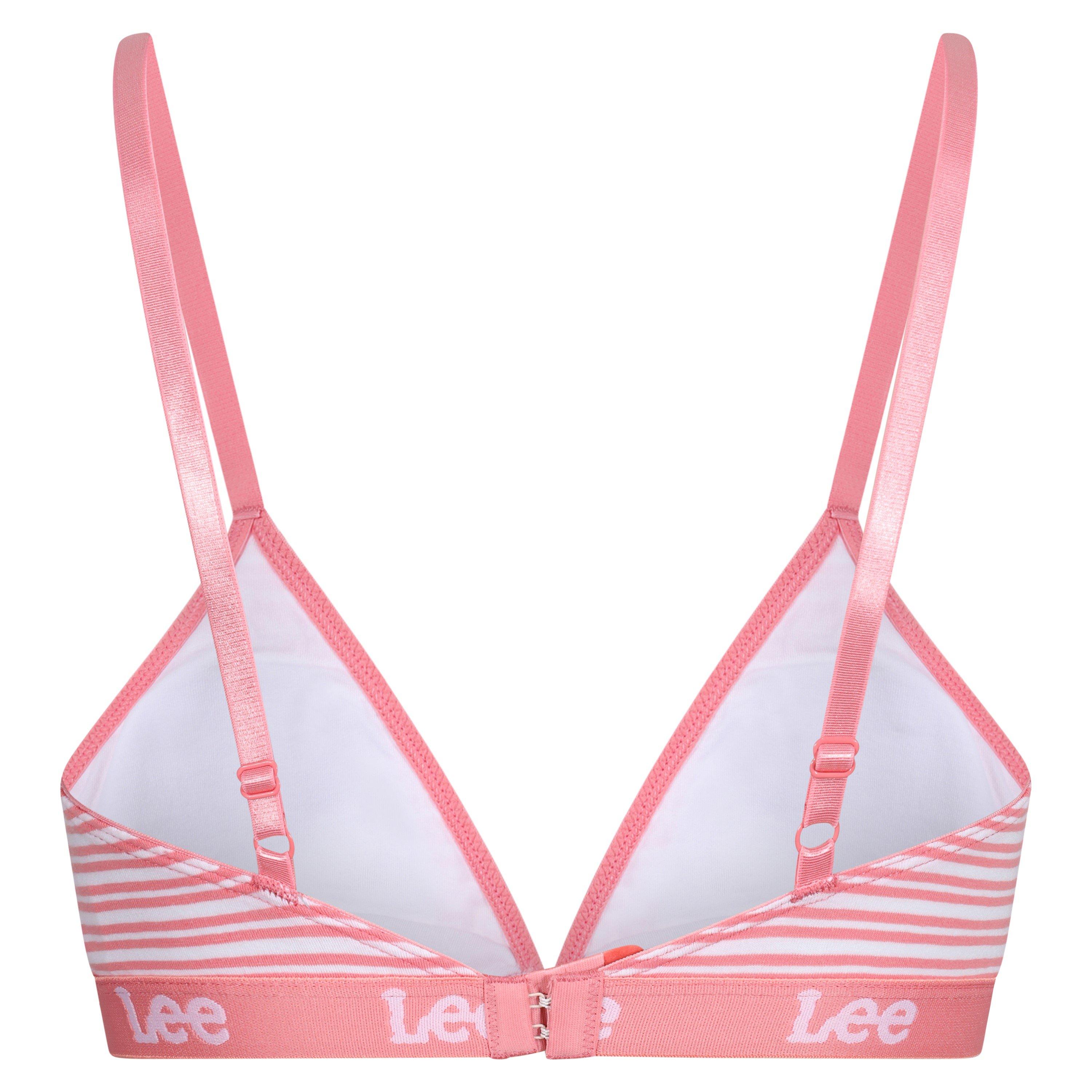 Strawbrry/White - Lee - Lee Womens Striped Bralette - 2