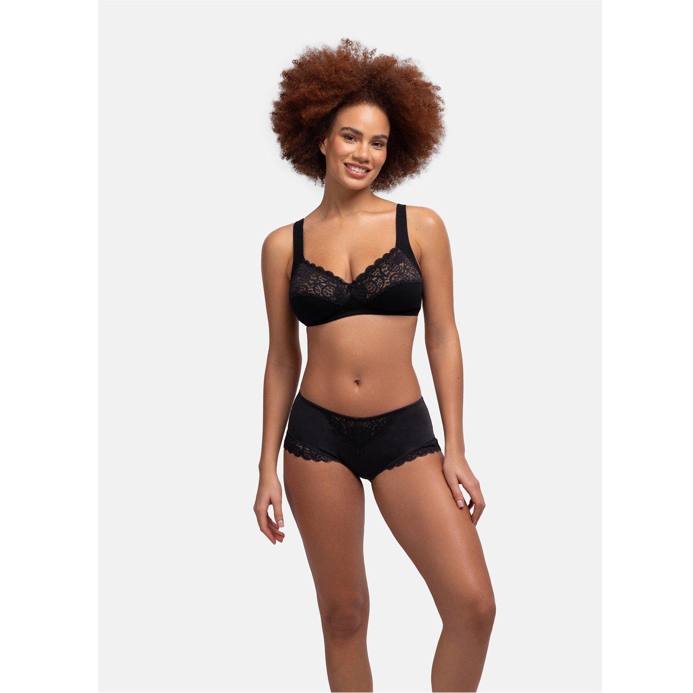 Black - Dorina - Georgina Cotton Wireless Bra - 2