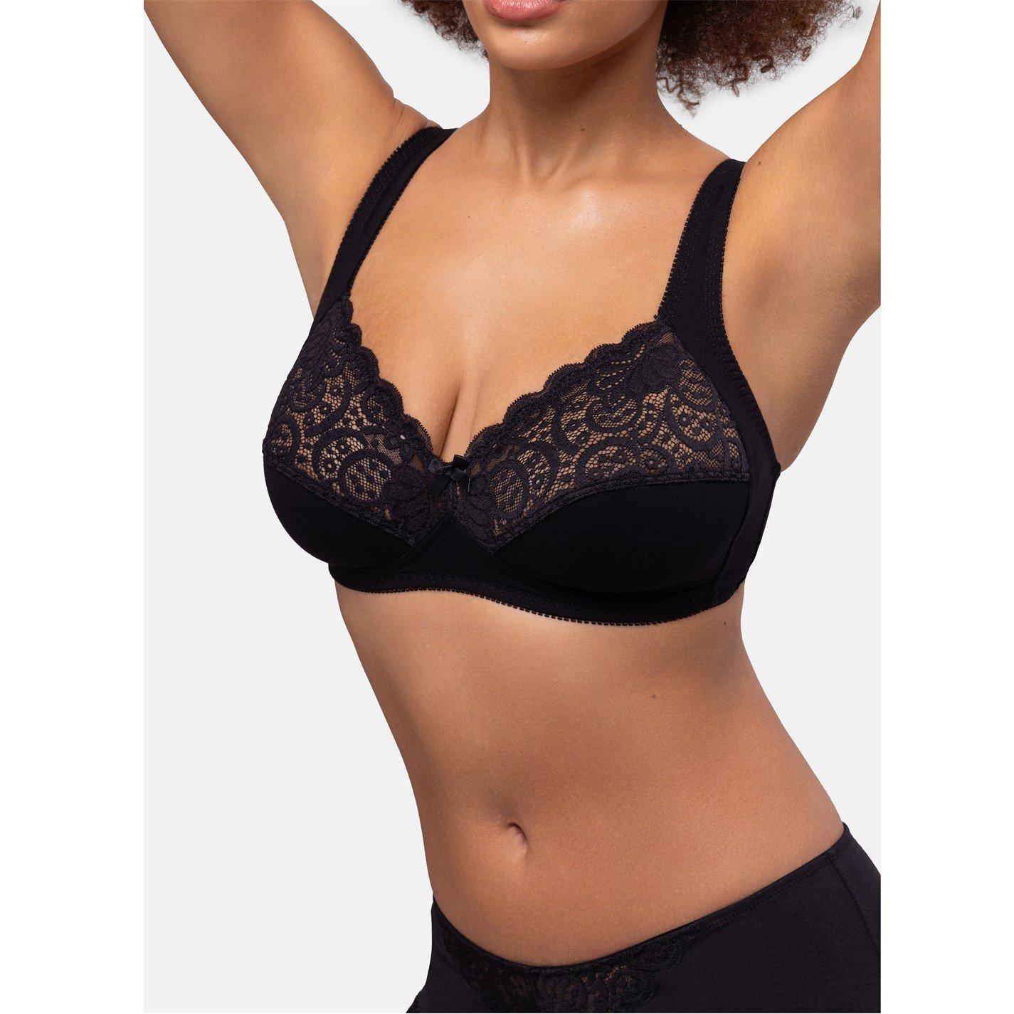 Black - Dorina - Georgina Cotton Wireless Bra - 4