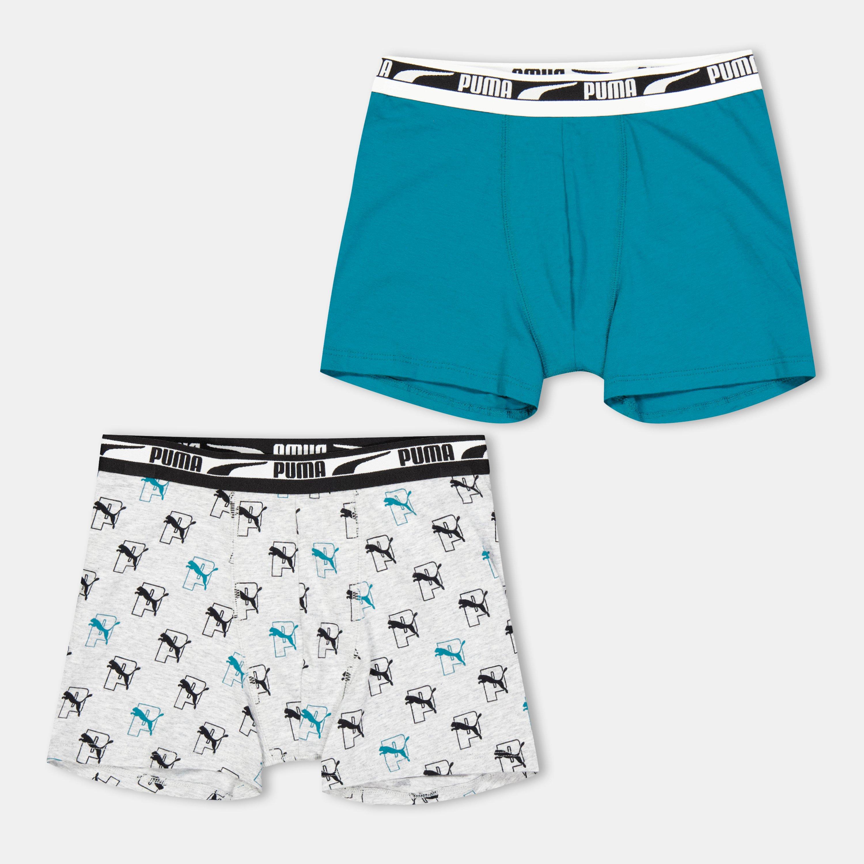 Grün Kombination - Puma - Kids' Logo Boxers - 1