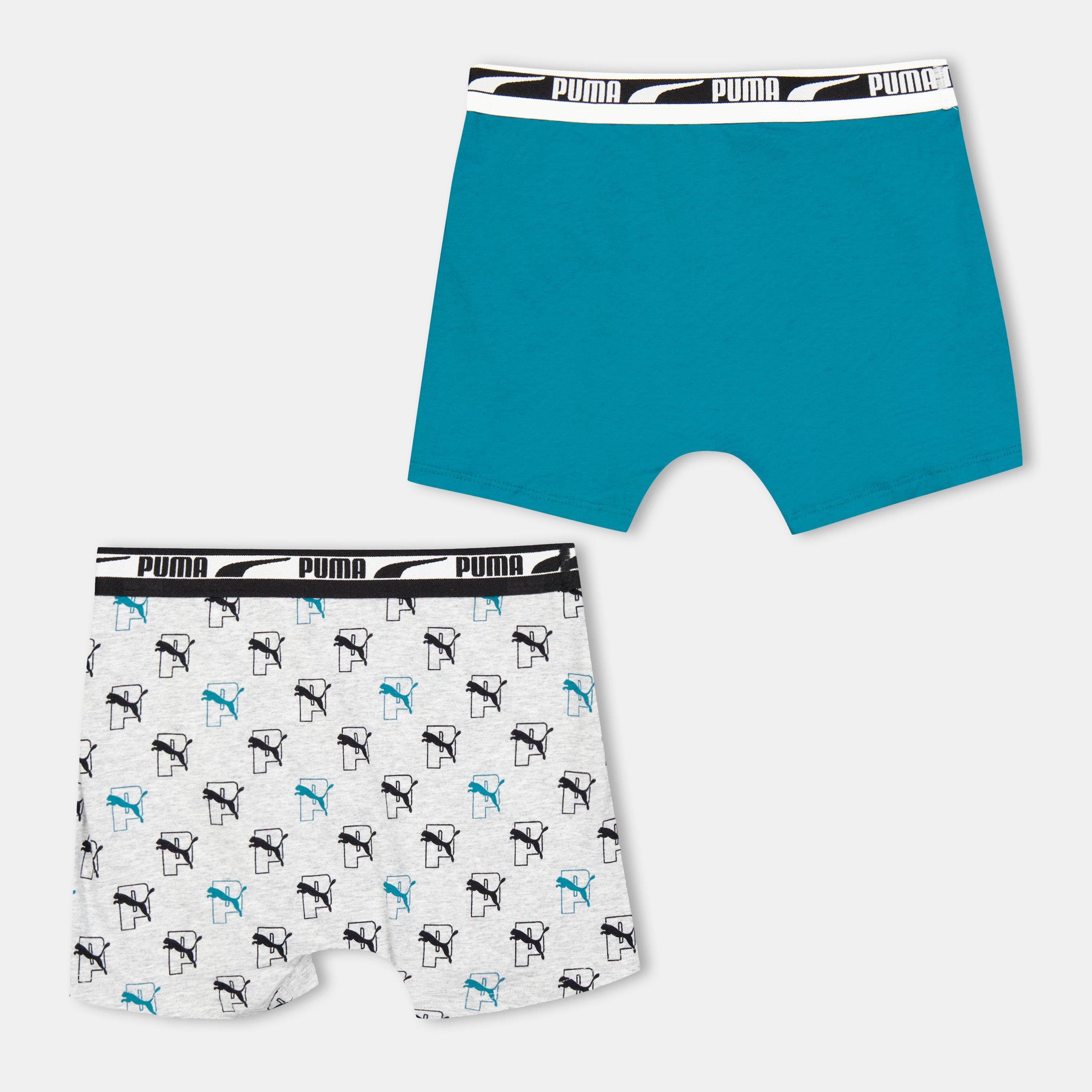 Grün Kombination - Puma - Kids' Logo Boxers - 2