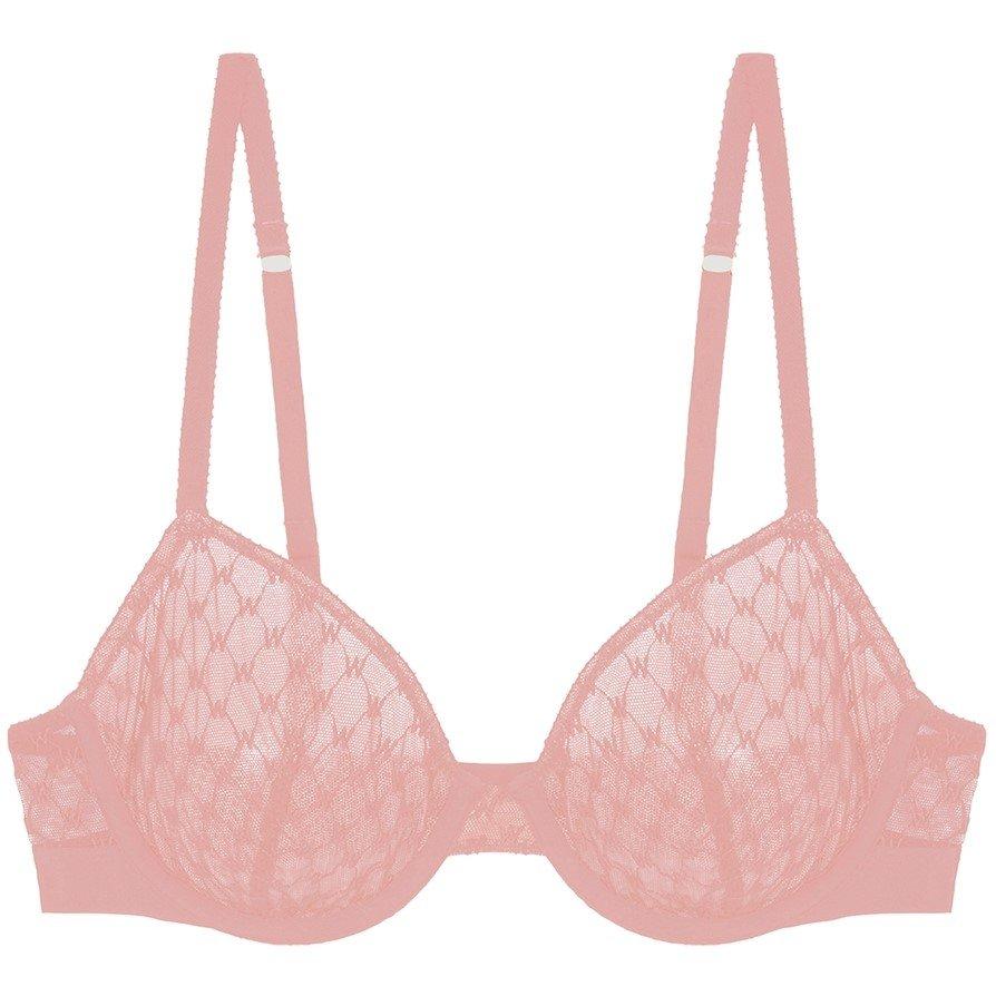 Wolford Women's Logo Lace Underwire Bra - Pink - 34C