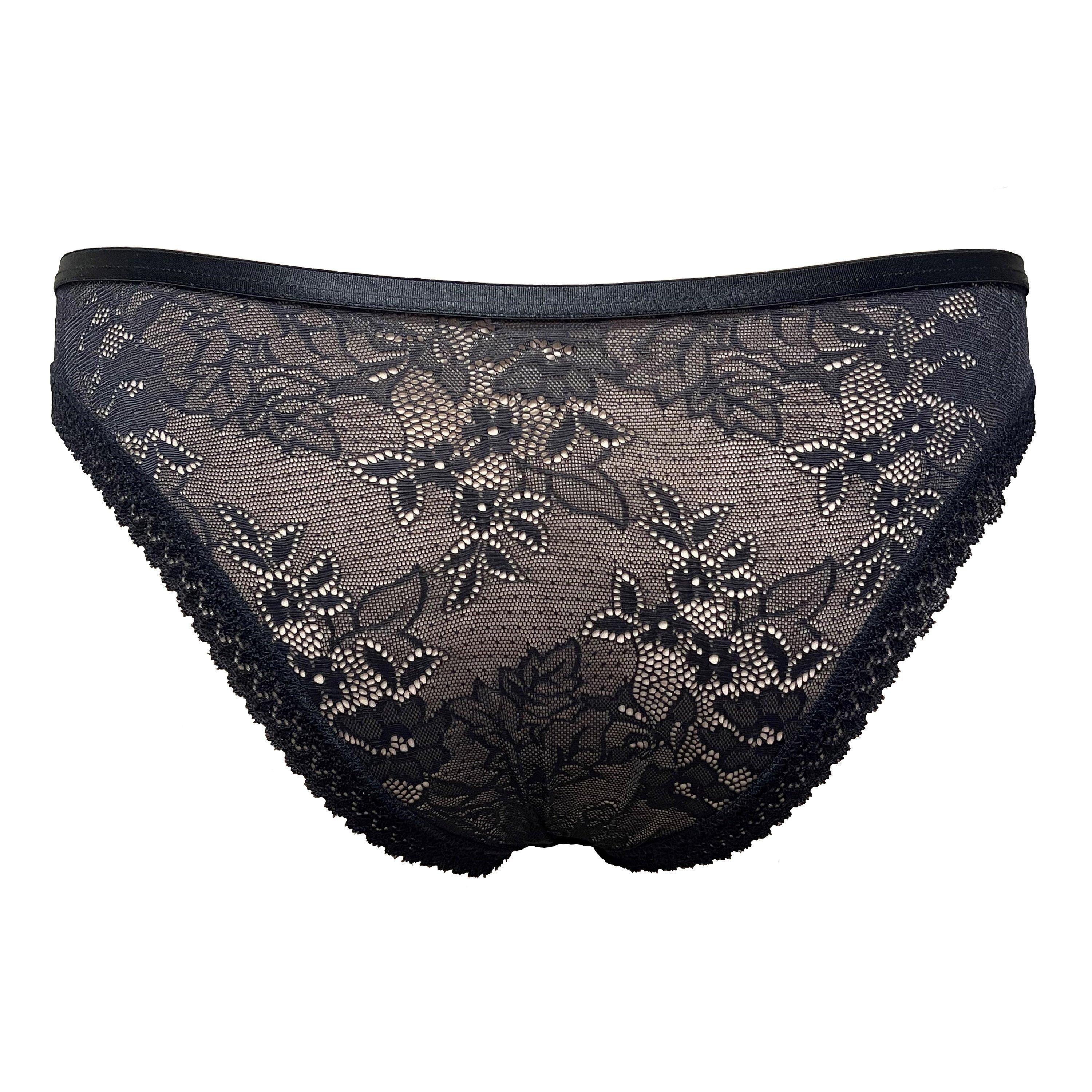 Preto/Branco/Nu - Be You - 3 Pack Microfibre Lace Brazilian Briefs - 5